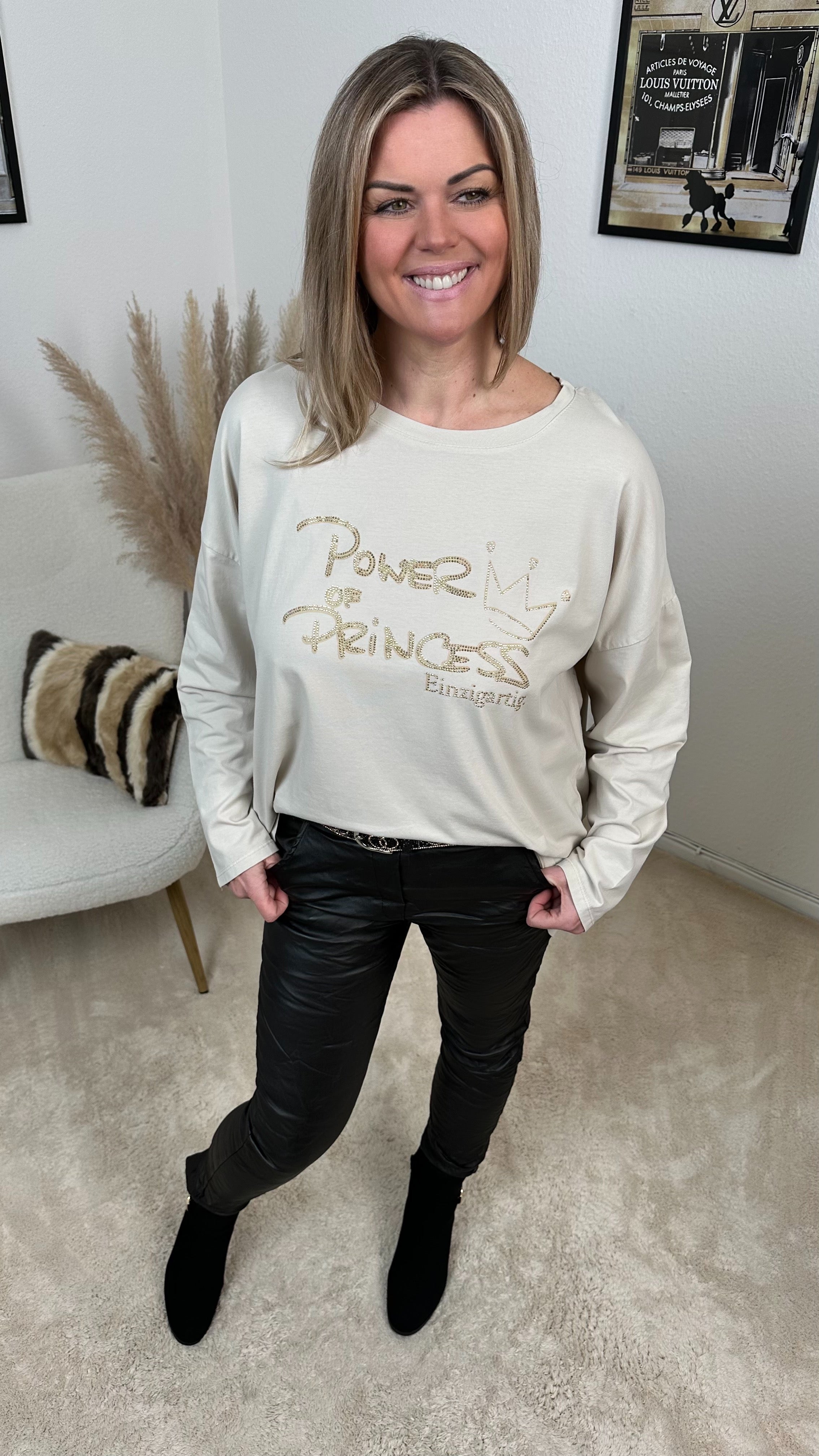 Langarmshirt Power of Princess (3 Farben) - Power of Princess