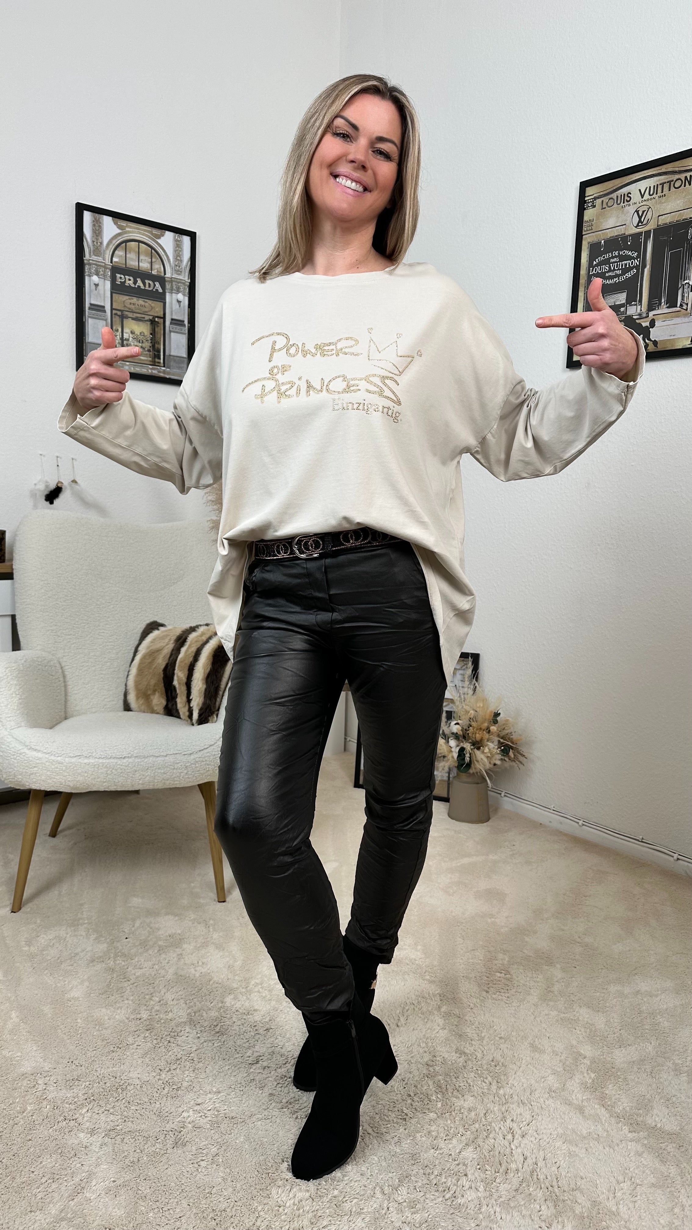 Langarmshirt Power of Princess (3 Farben) - Power of Princess