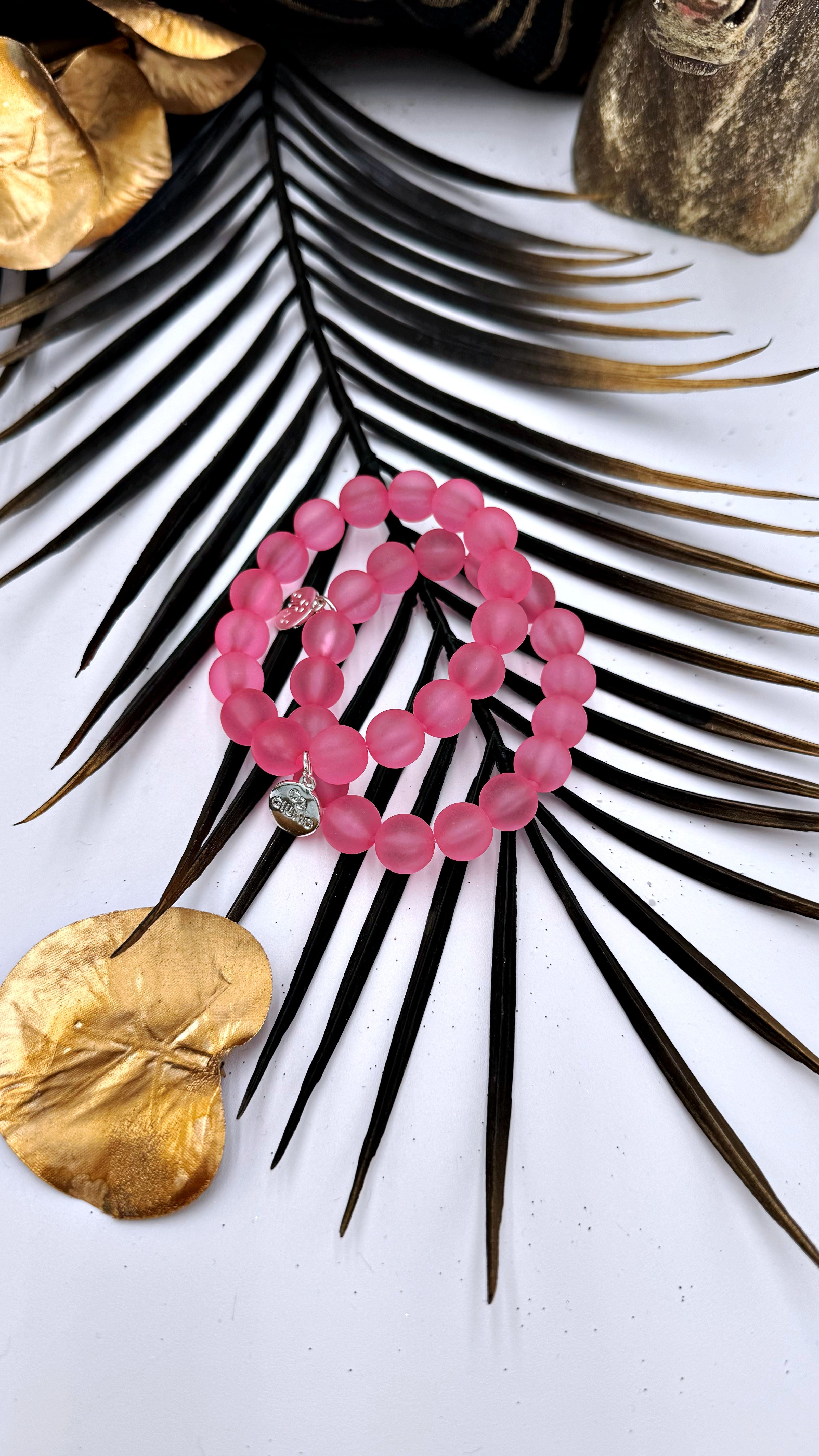 Perlenarmband Pink Glas - Power of Princess