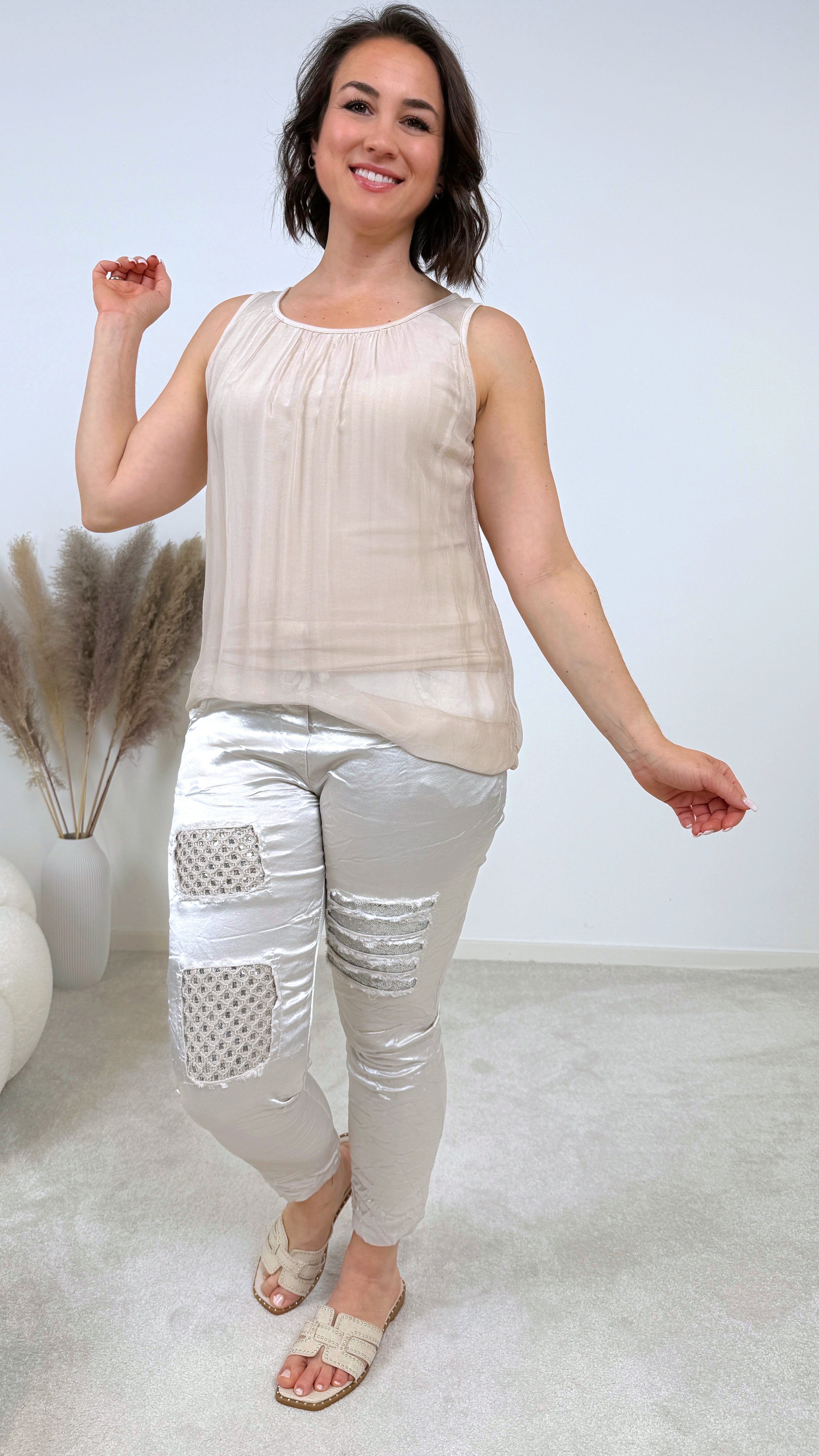 Zijden top Rosabella (3 kleuren)