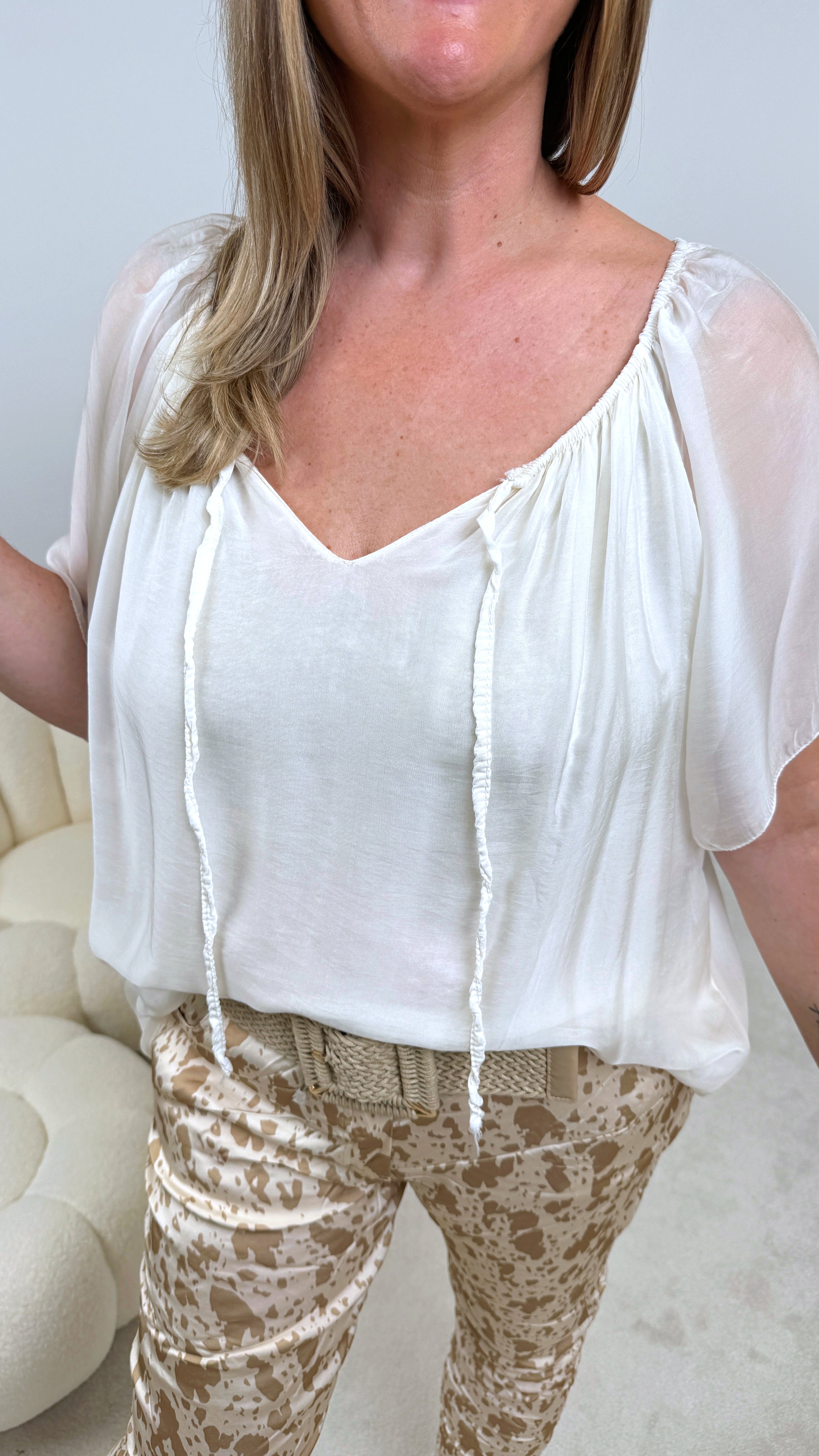 Seidenbluse Santorini *Creme*