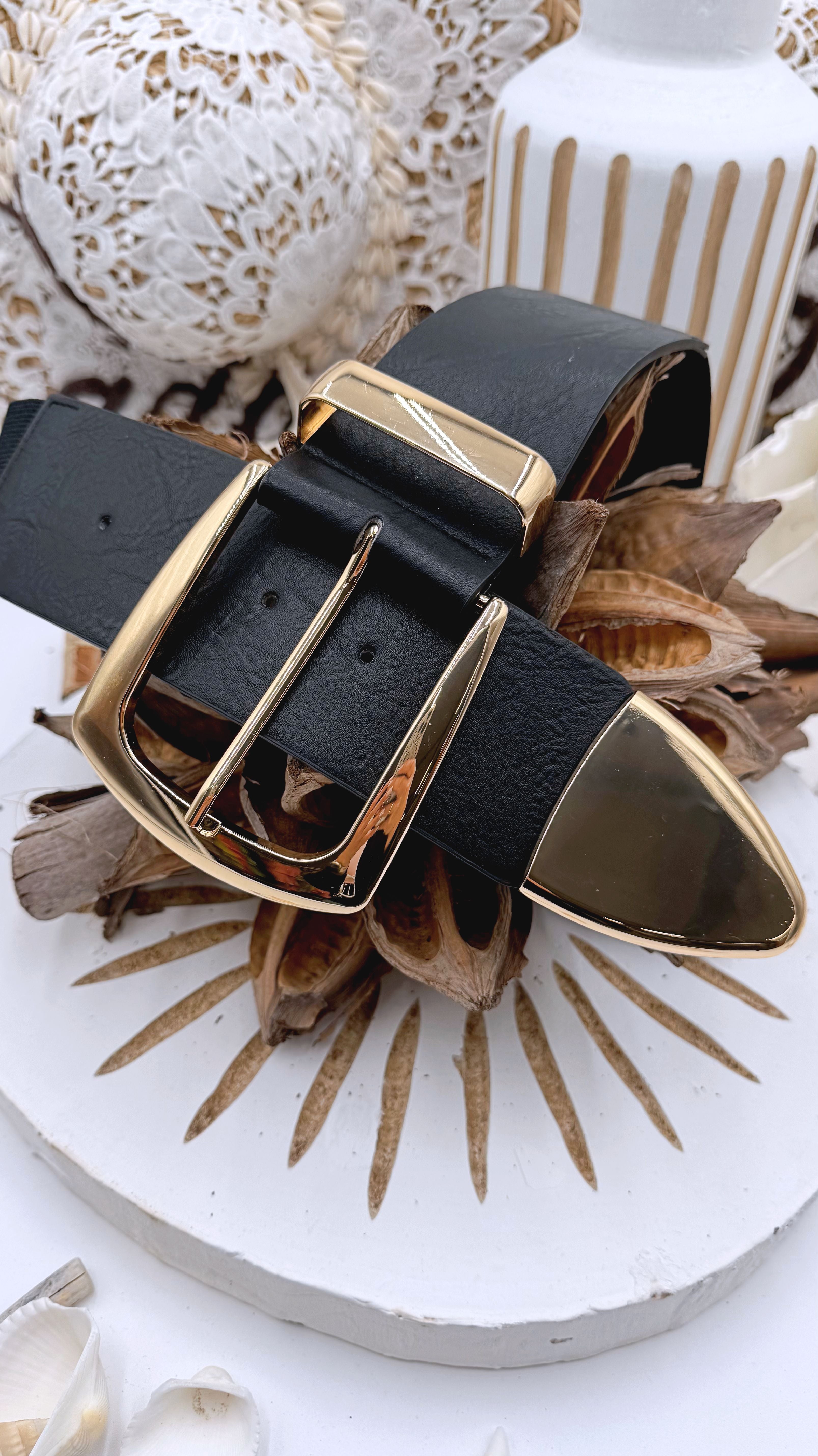 Gürtel Luxe Band *Schwarz/Gold* - Power of Princess