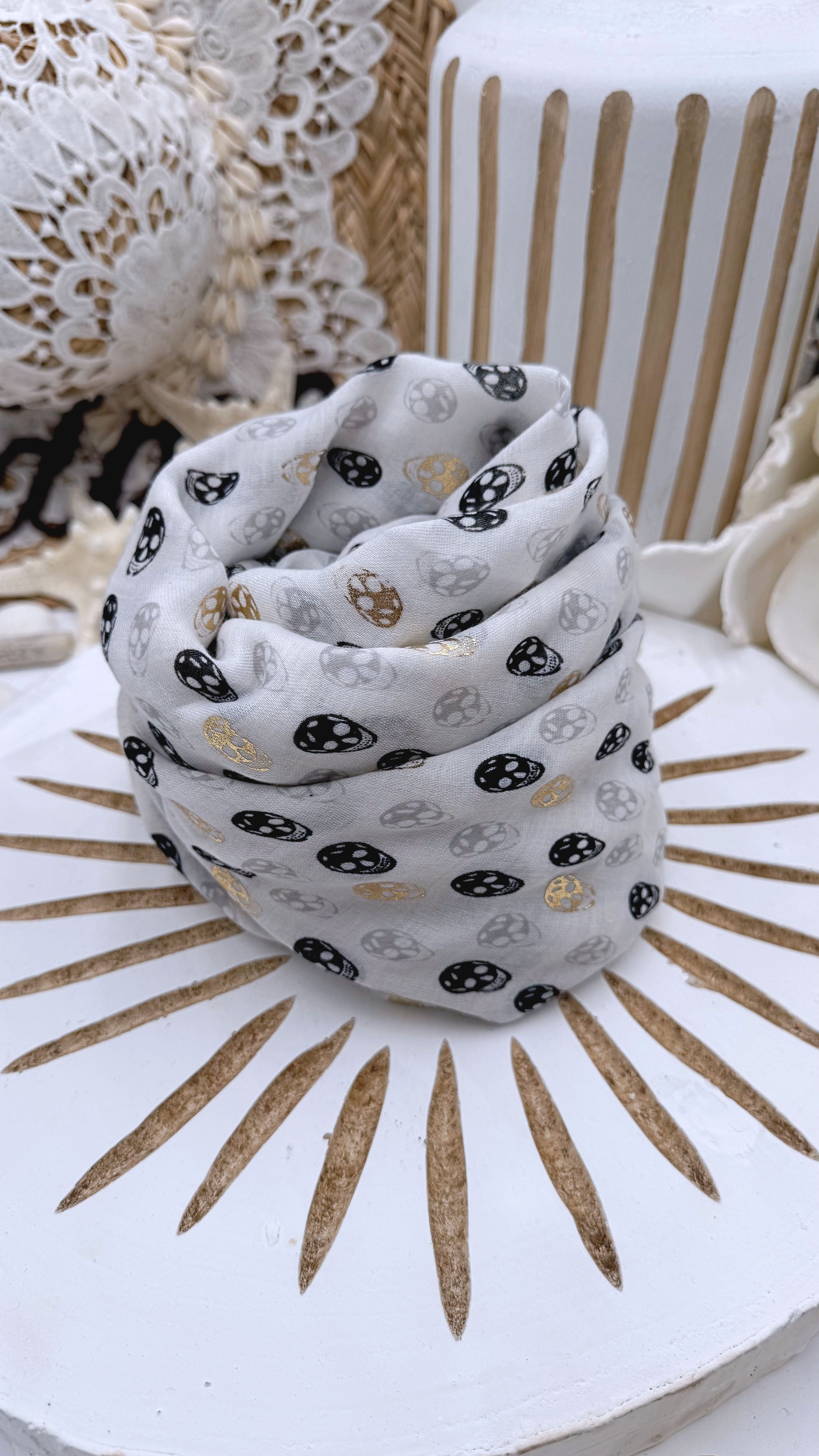 Halstuch Golden Skull *Schwarz* - Power of Princess