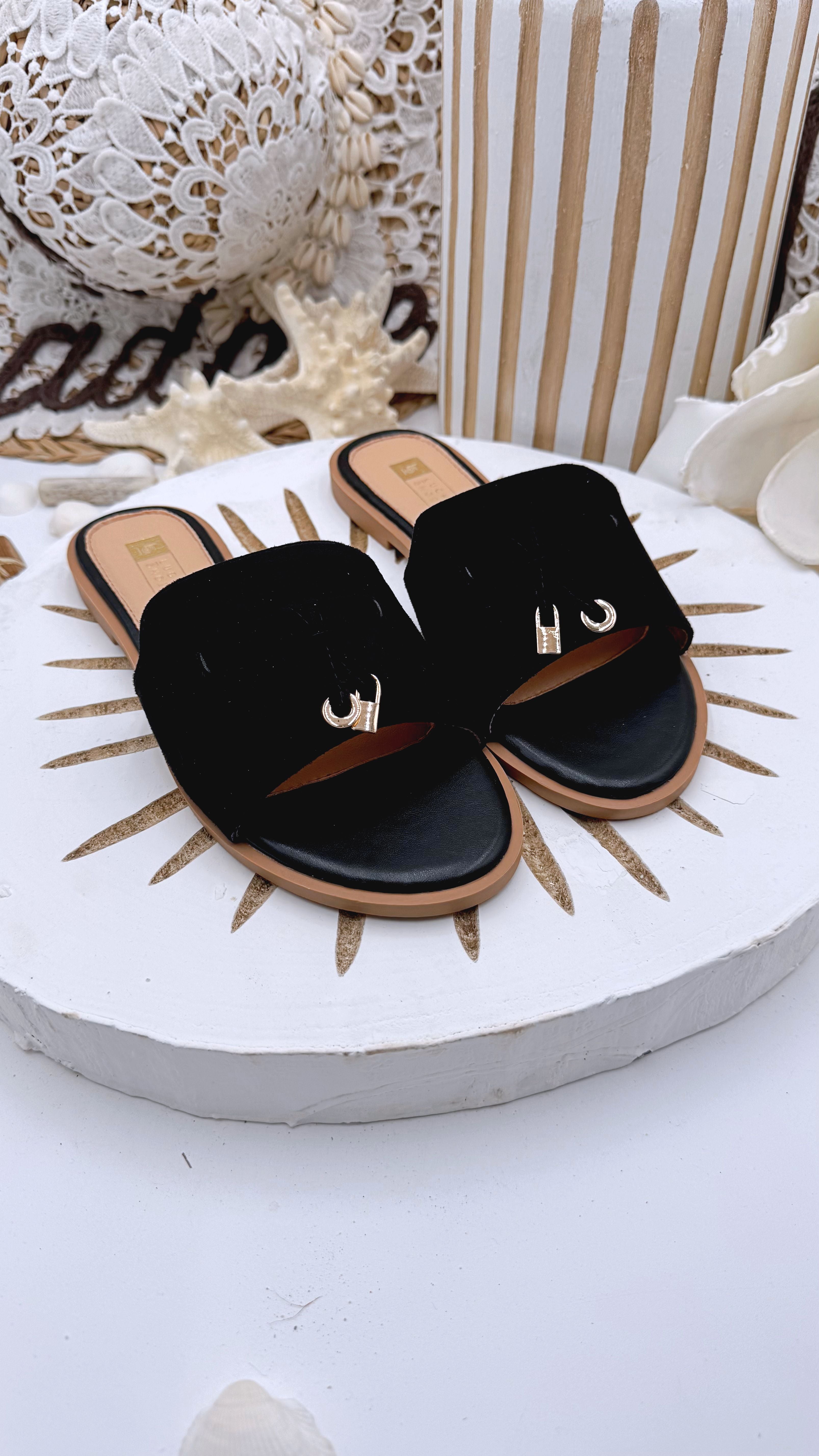 Sandale Velvet Boho *Schwarz* - Power of Princess