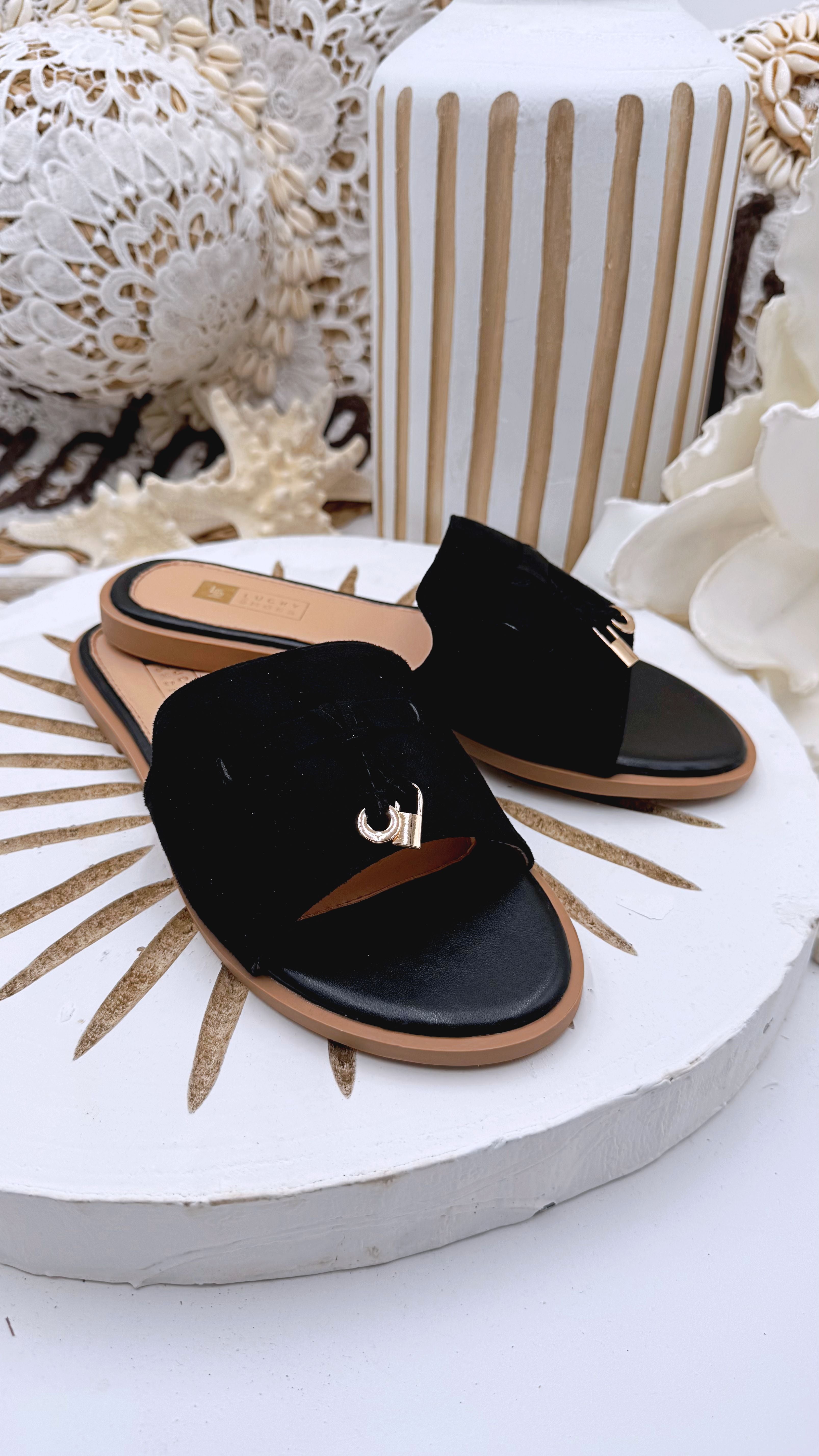 Sandale Velvet Boho *Schwarz* - Power of Princess