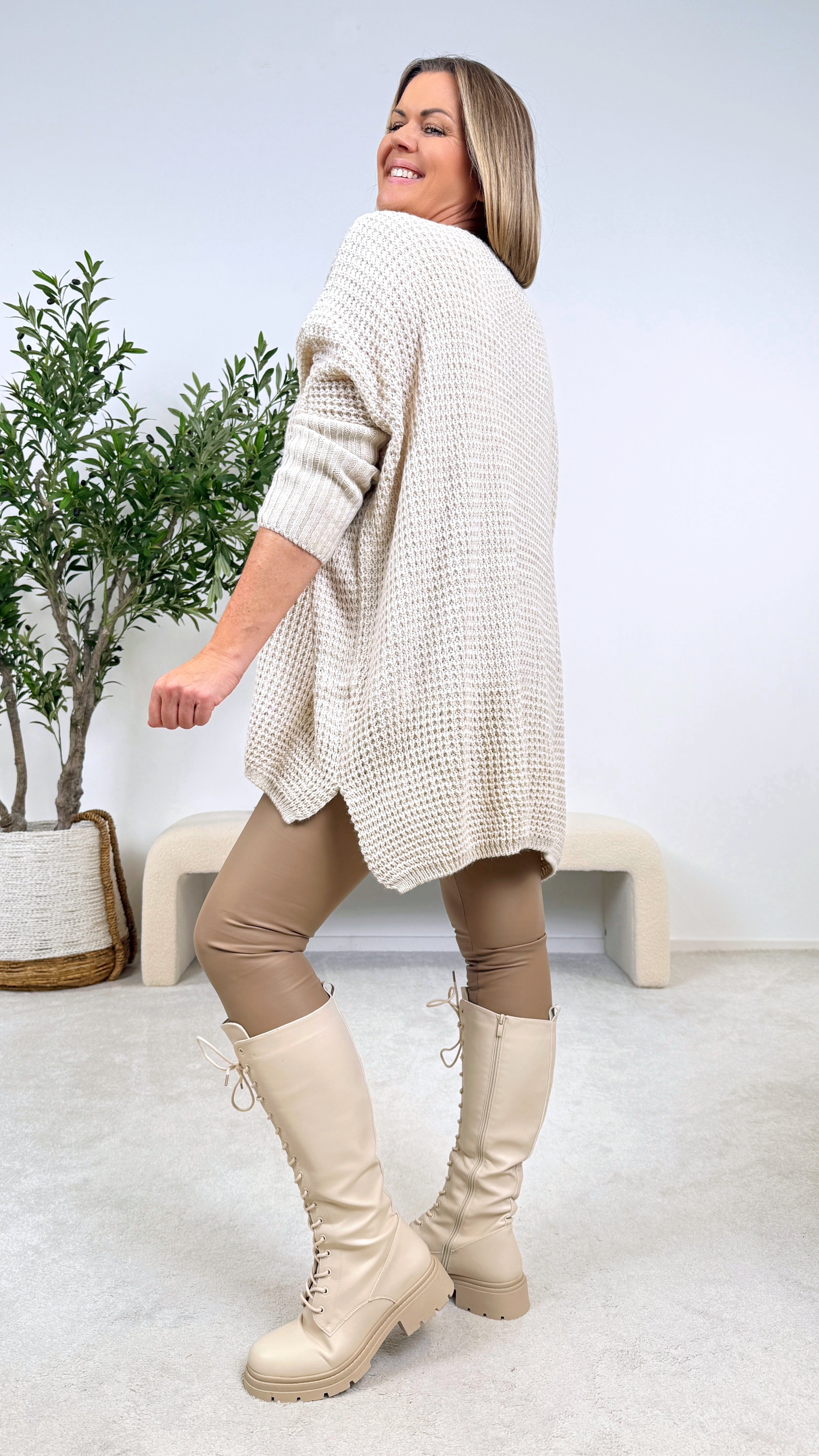 Leggings Leather Luxe *Taupe*