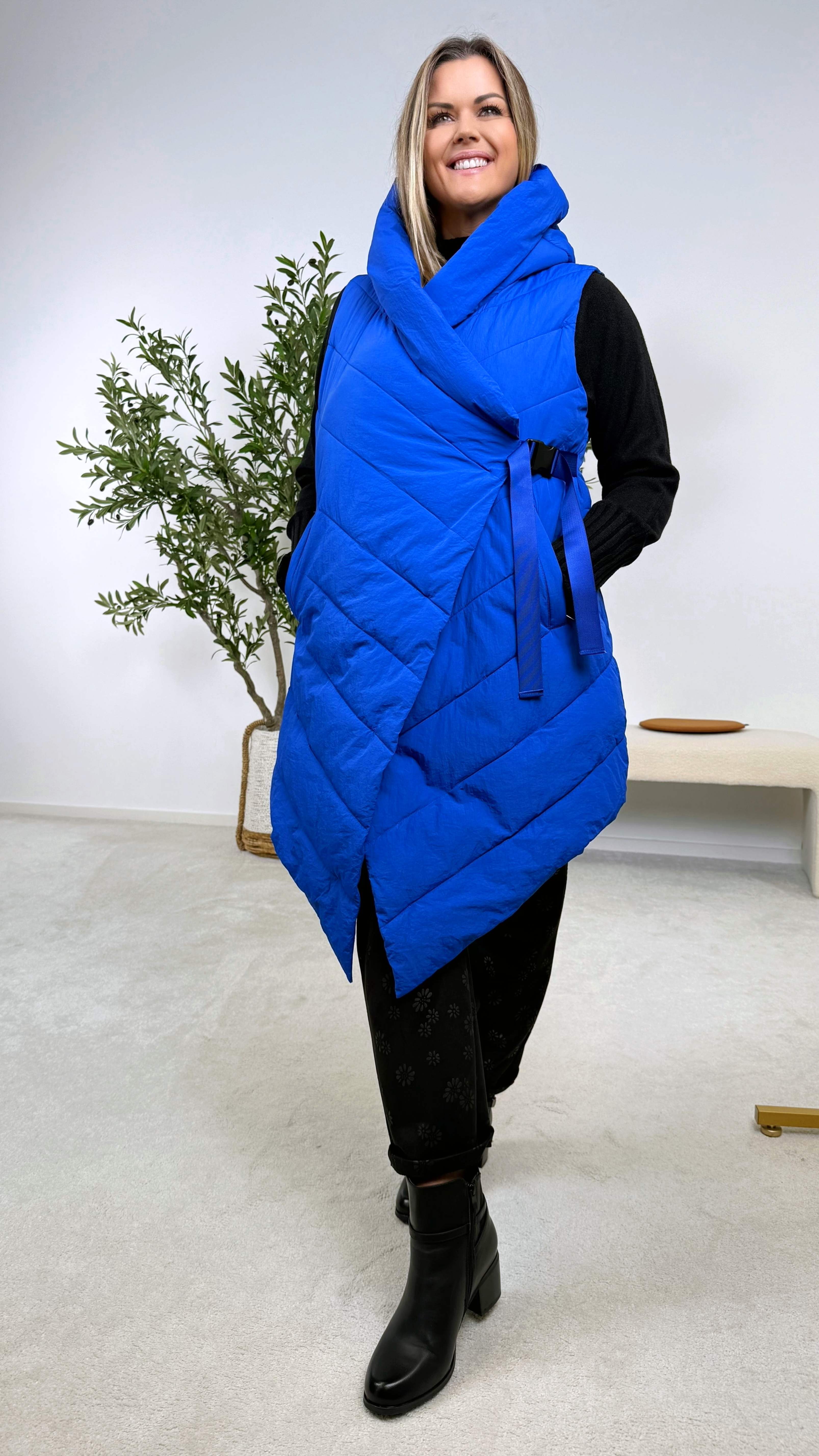 Steppweste Wrap & Warm *Royalblau*