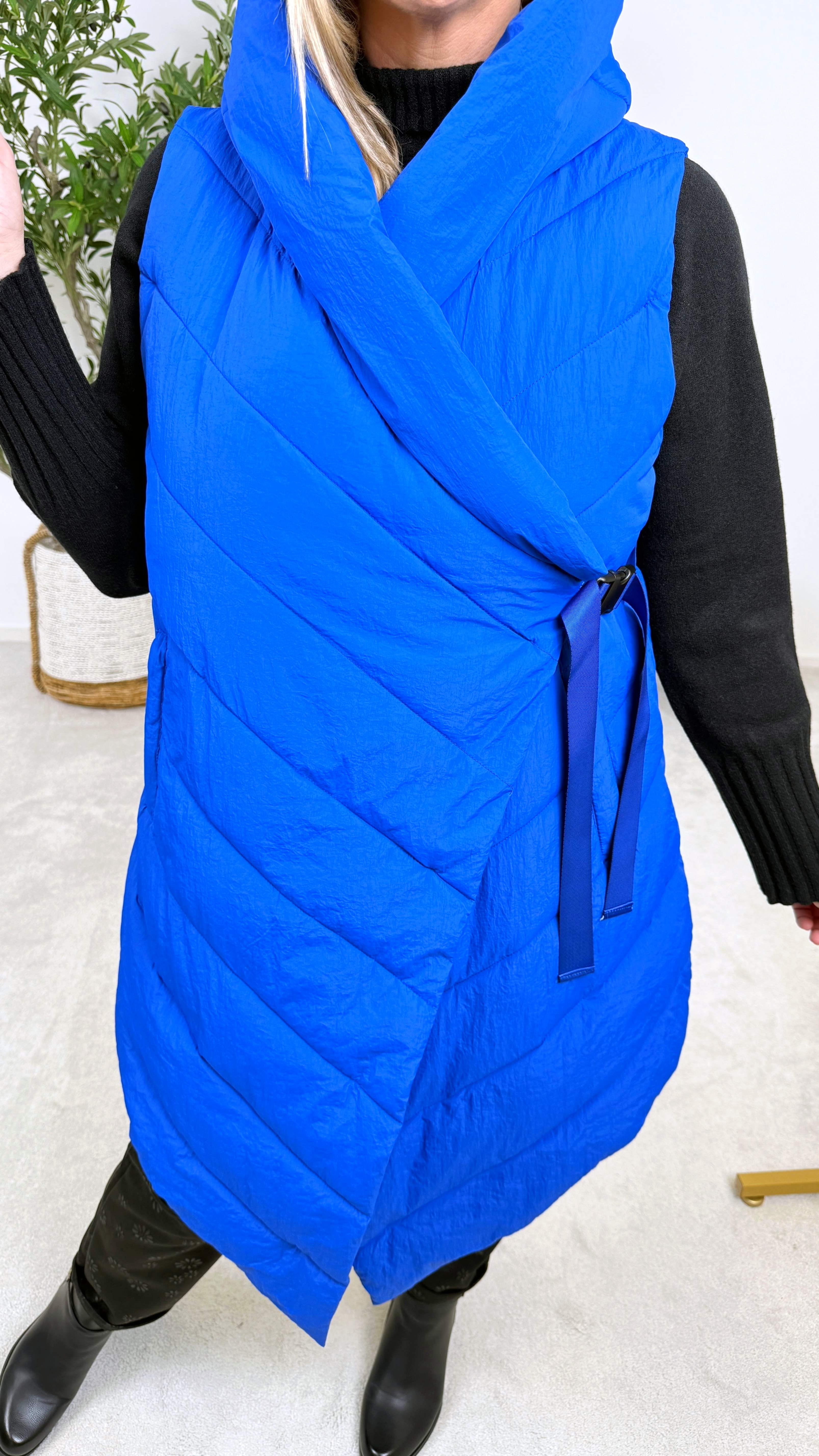 Steppweste Wrap & Warm *Royalblau*
