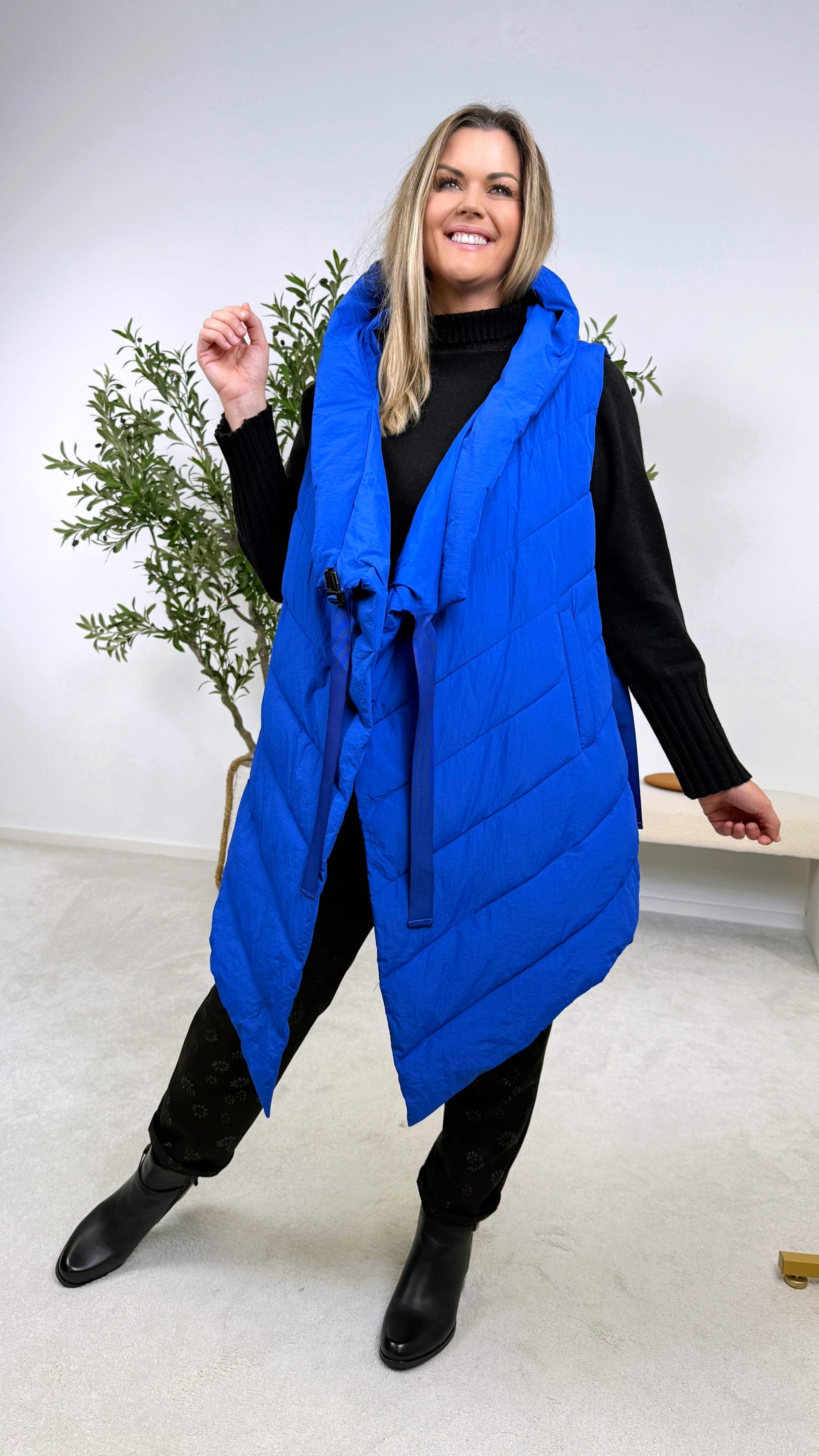 Steppweste Wrap & Warm *Royalblau*