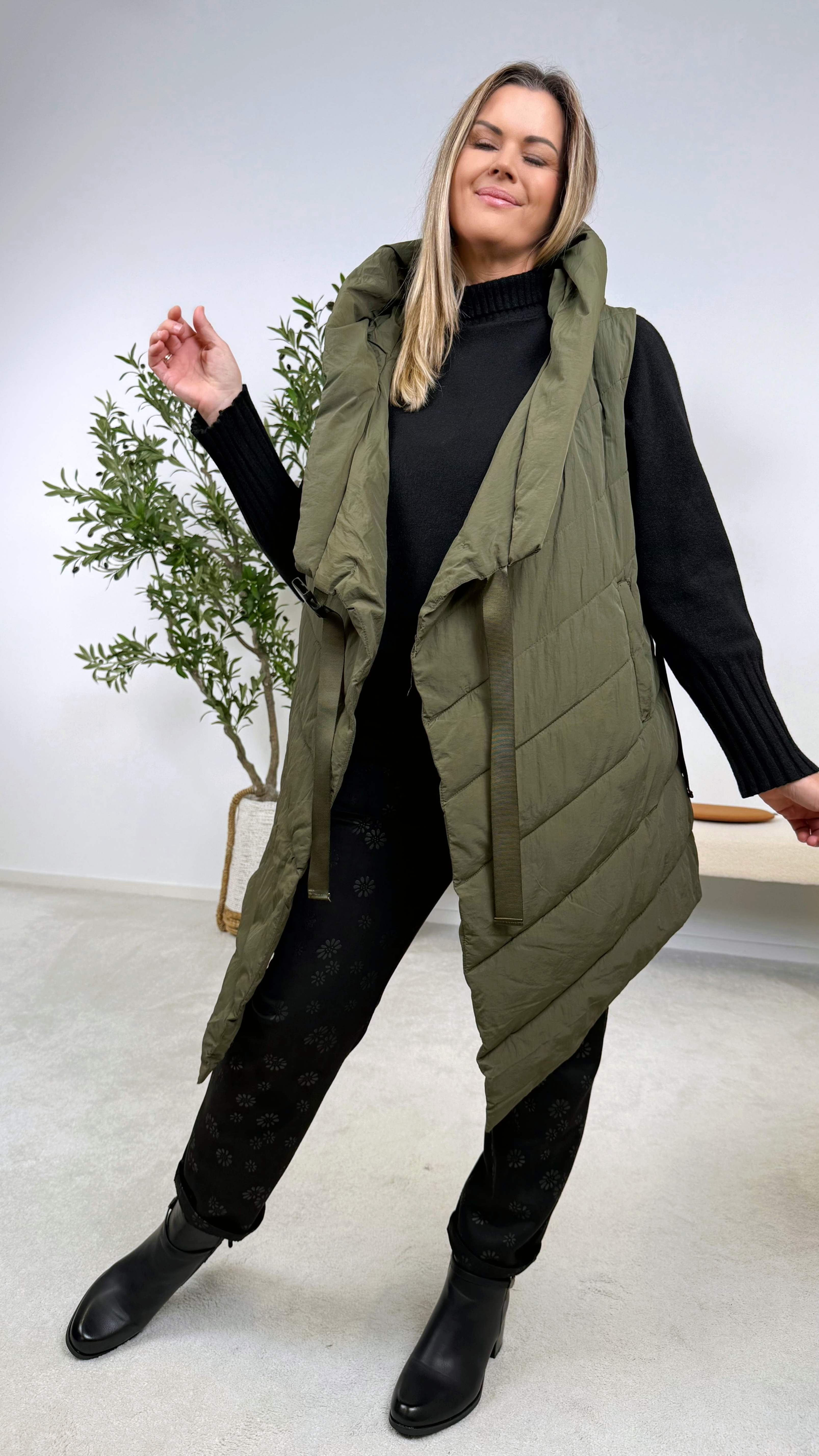 Steppweste Wrap & Warm *Khaki*