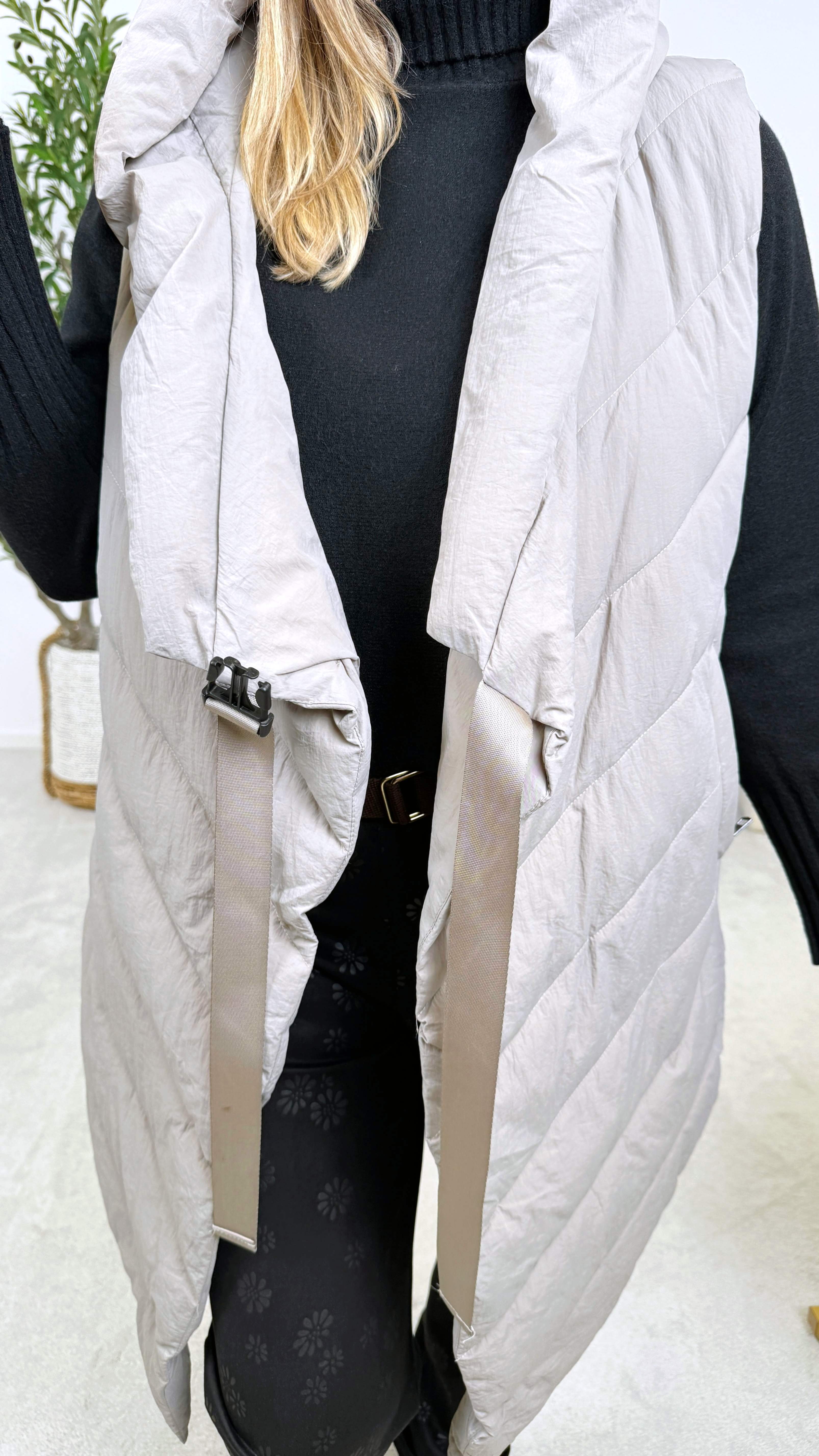 Steppweste Wrap & Warm *Taupe *