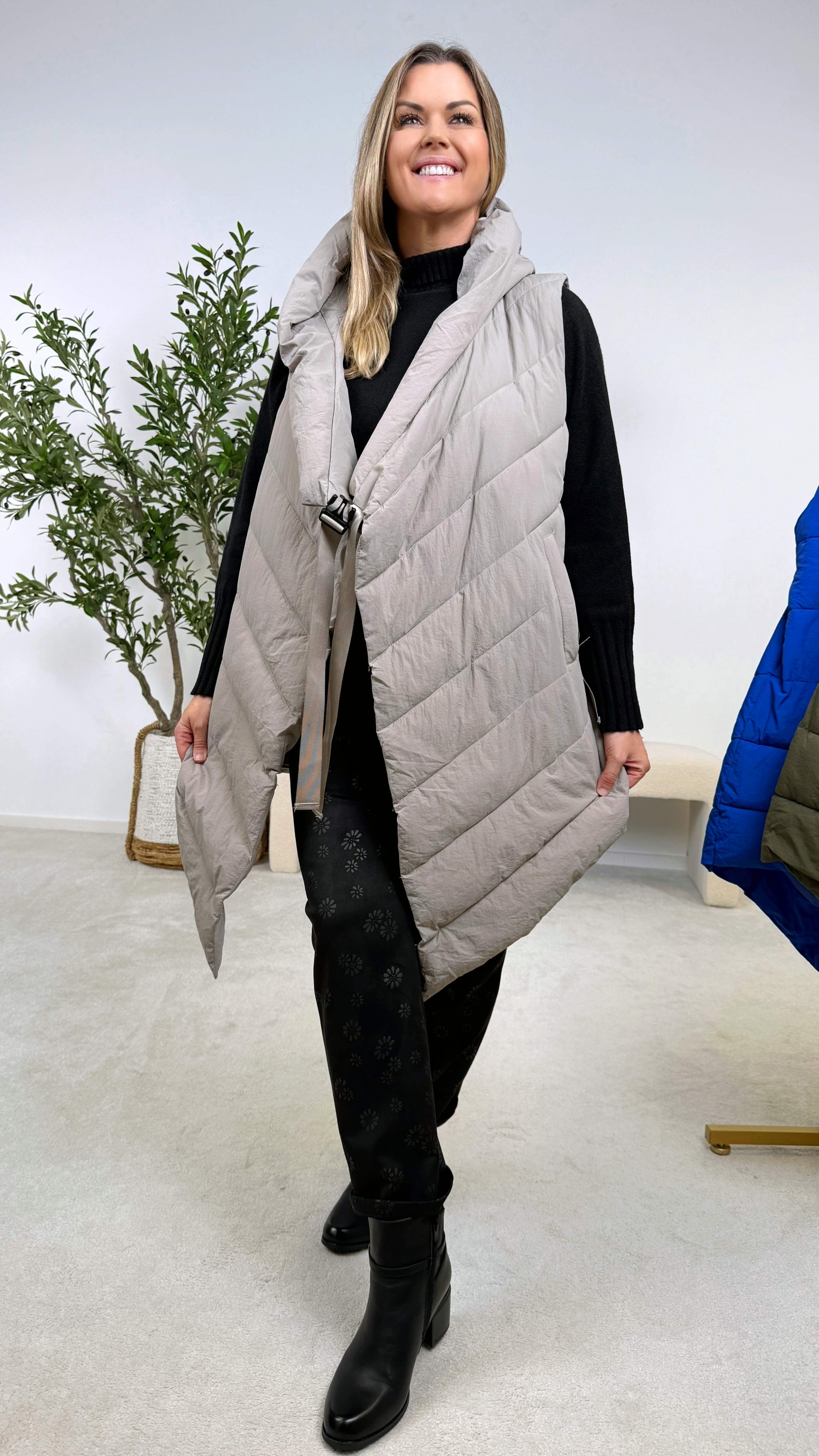 Steppweste Wrap & Warm *Taupe *