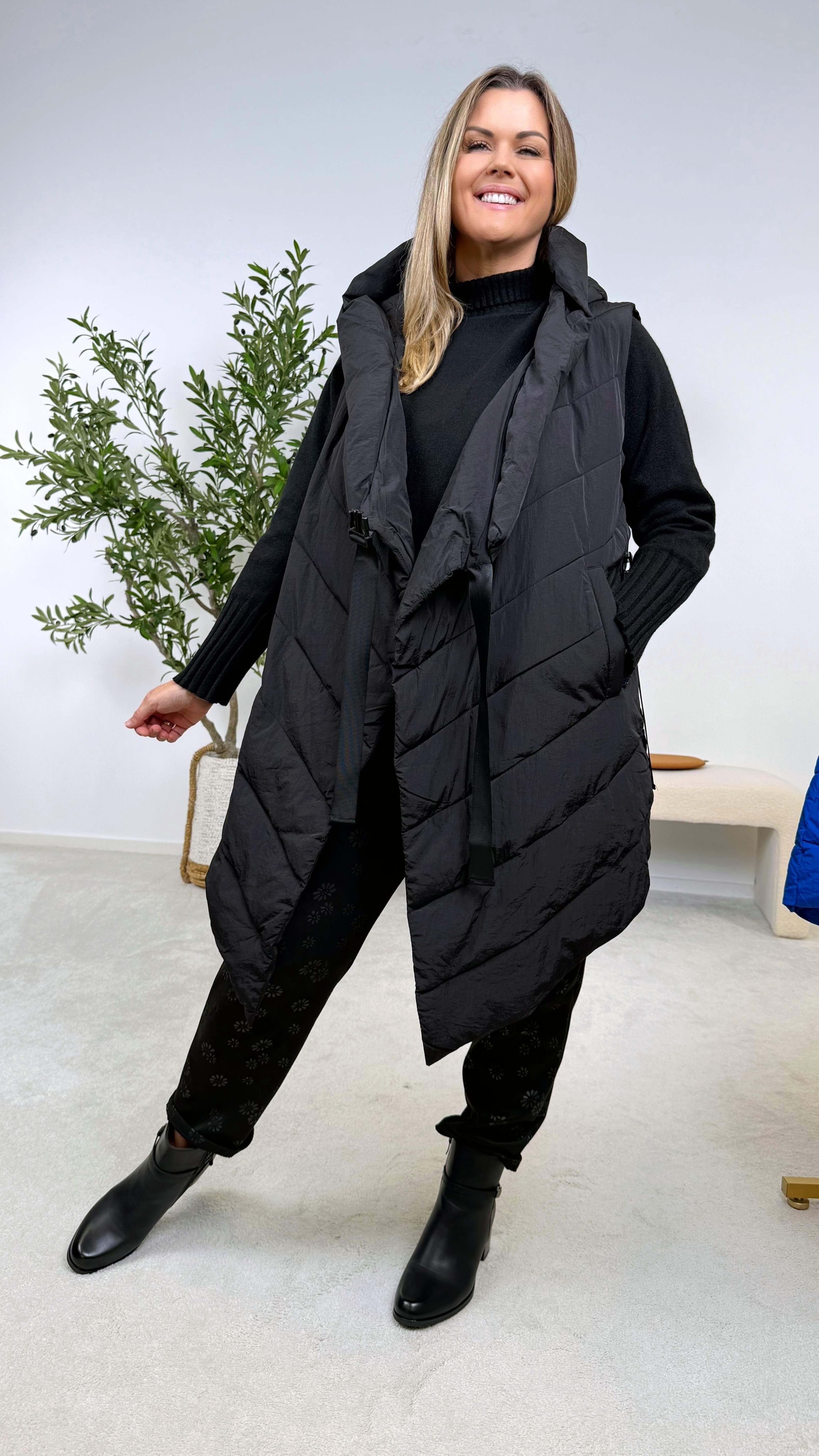 Steppweste Wrap & Warm *Schwarz*