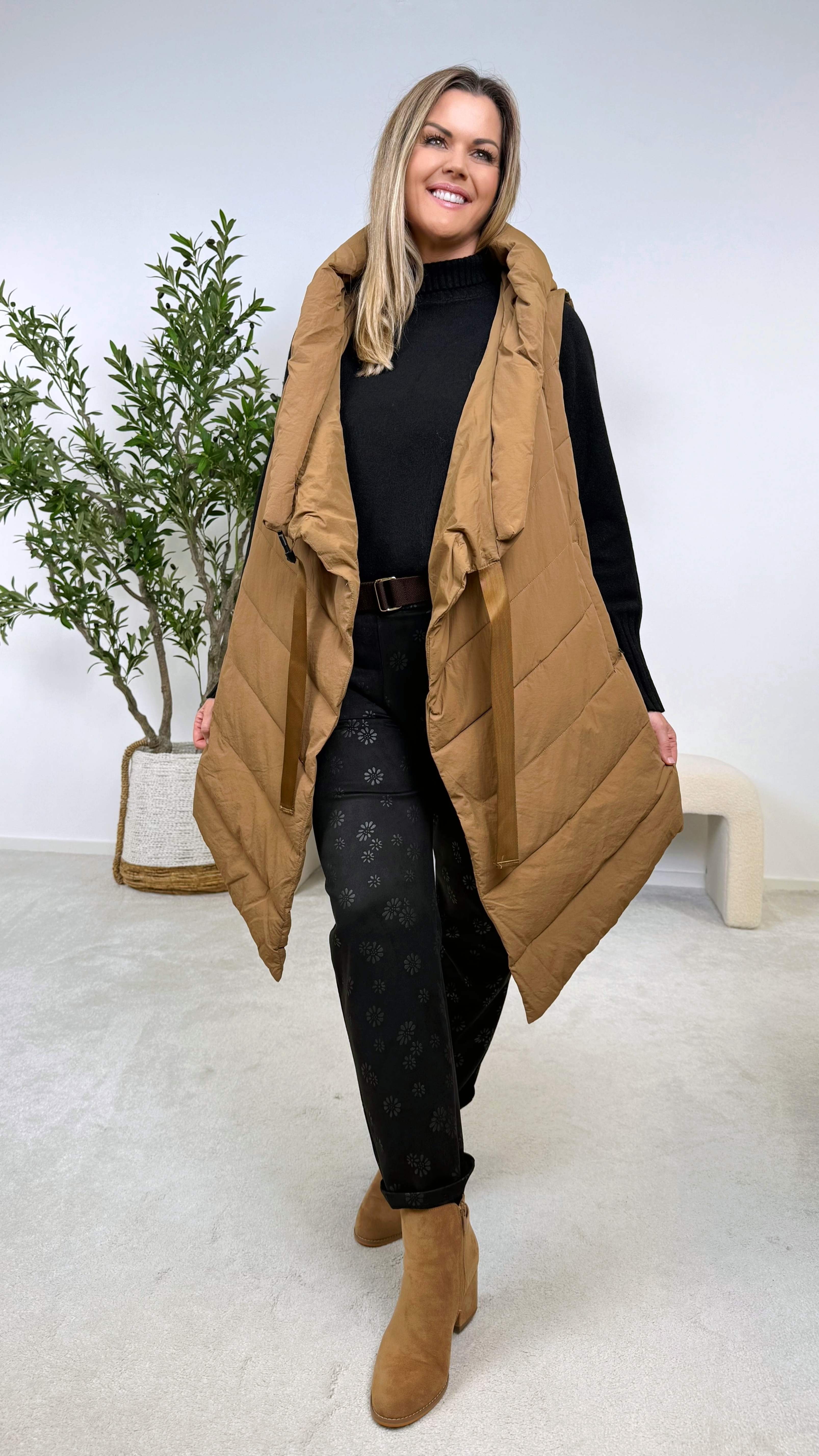 Steppweste Wrap & Warm *Camel* - Power of Princess