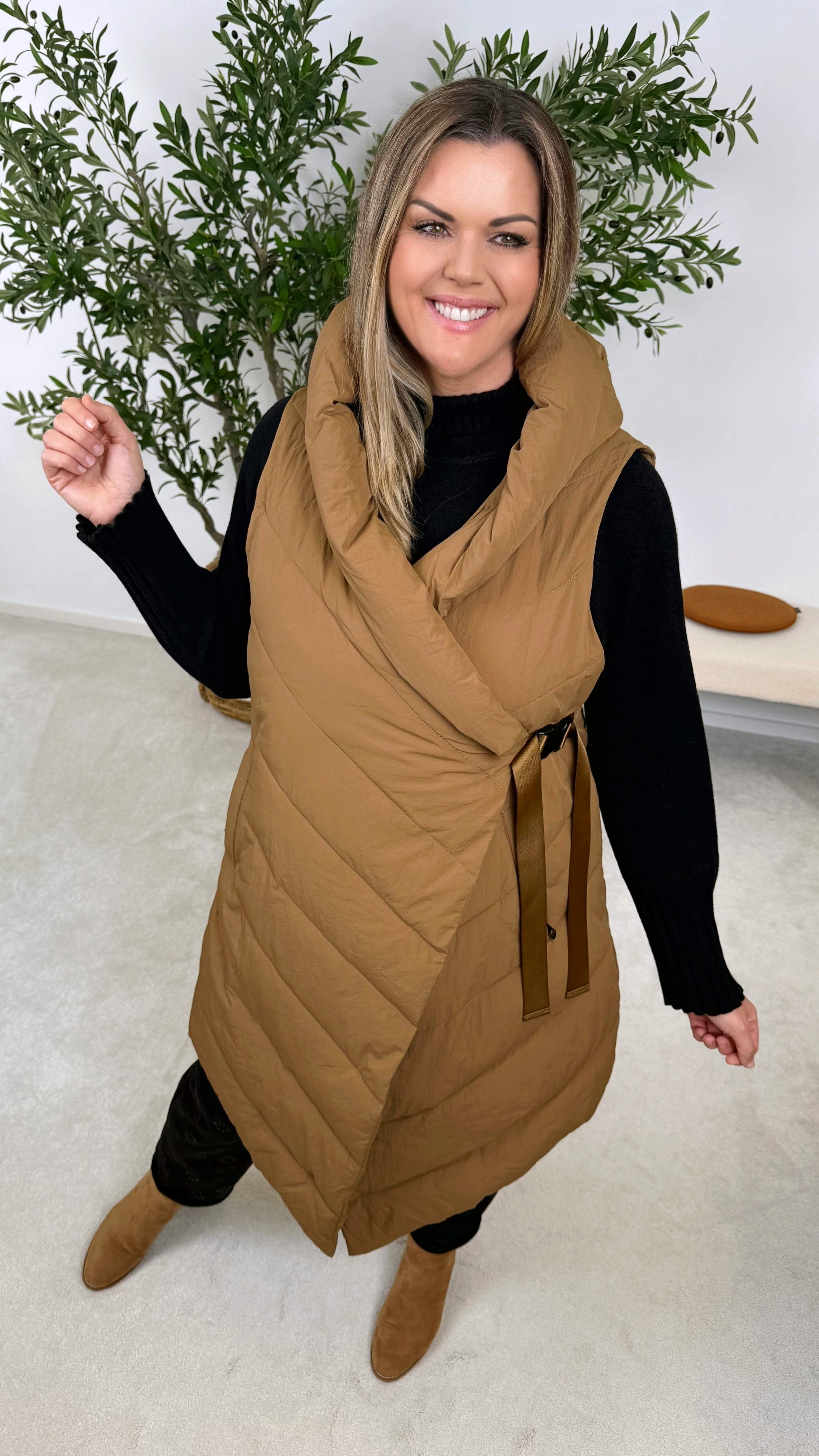 Steppweste Wrap & Warm *Camel* - Power of Princess