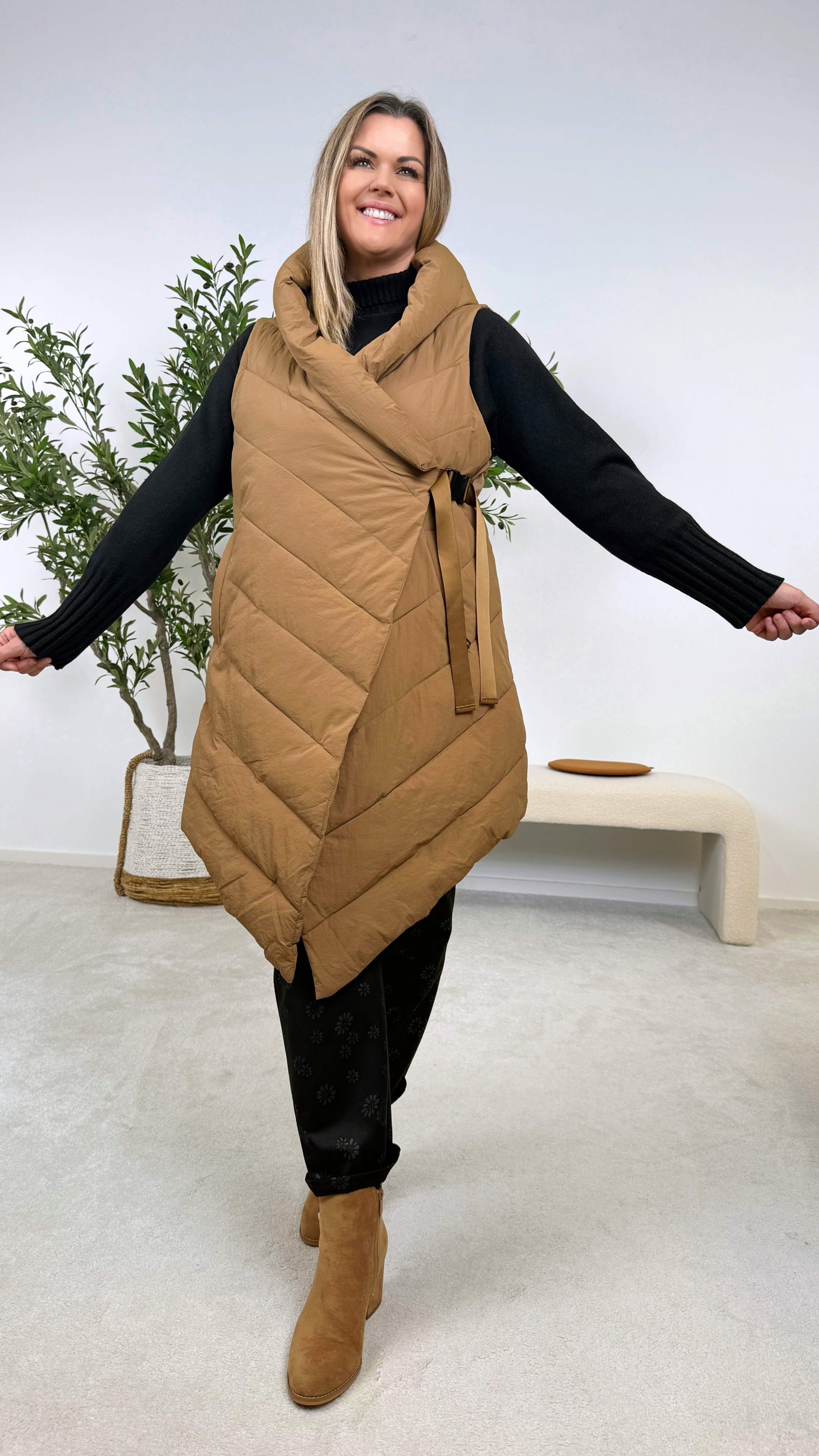 Steppweste Wrap & Warm *Camel* - Power of Princess