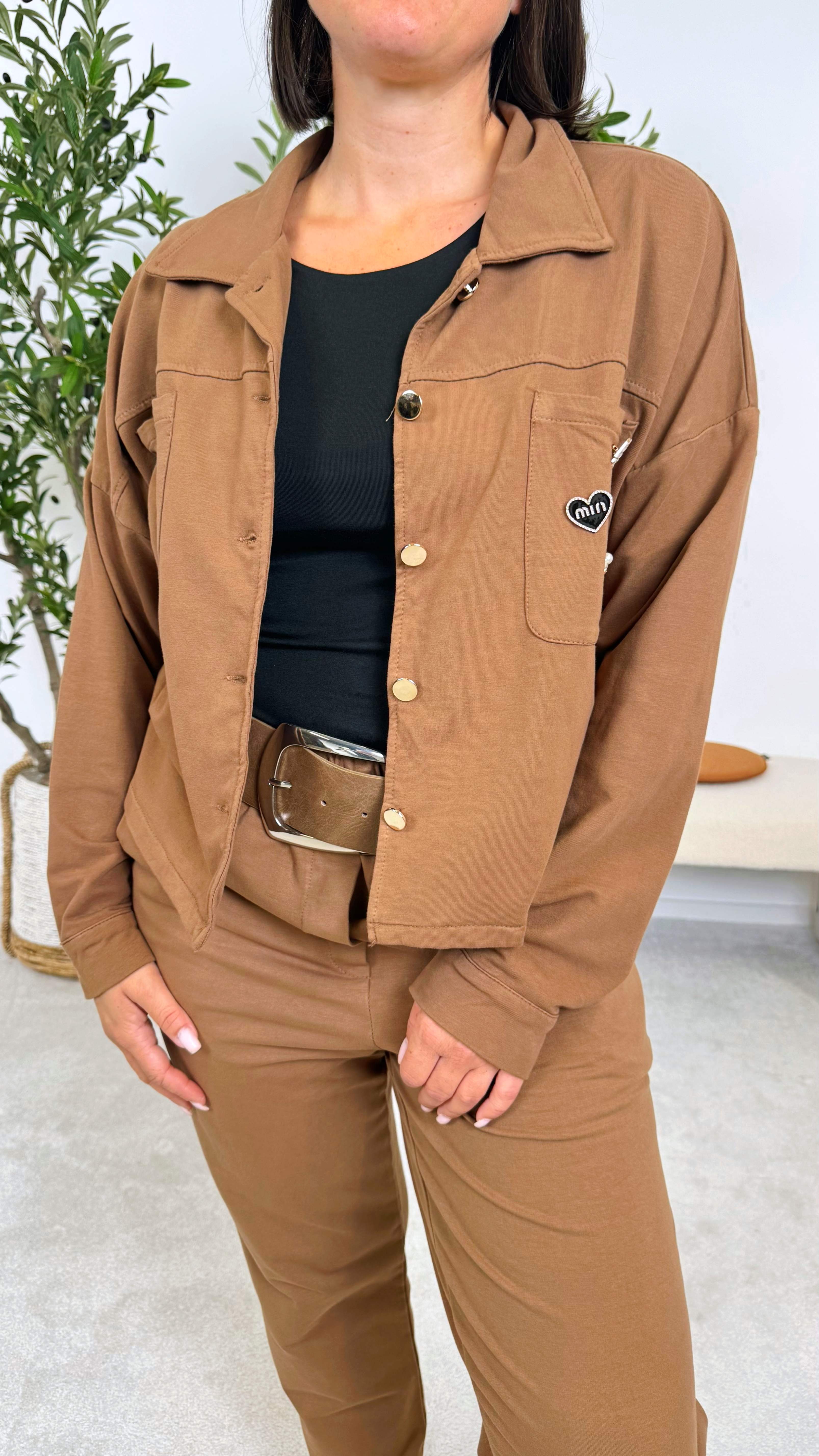 Dünne Sweatjacke Soft Tailor *Camel* - Power of Princess