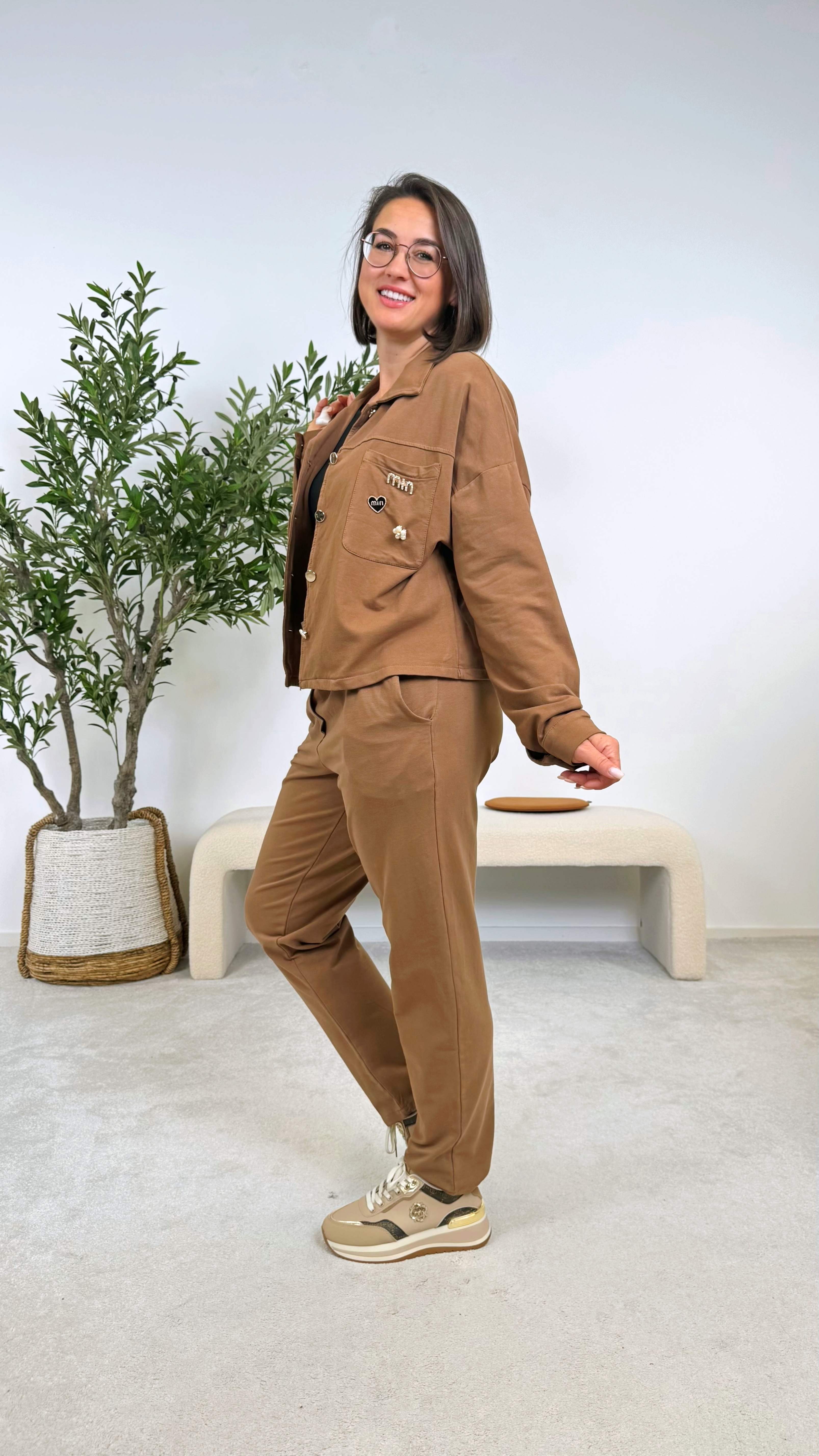 Dünne Sweatjacke Soft Tailor *Camel* - Power of Princess