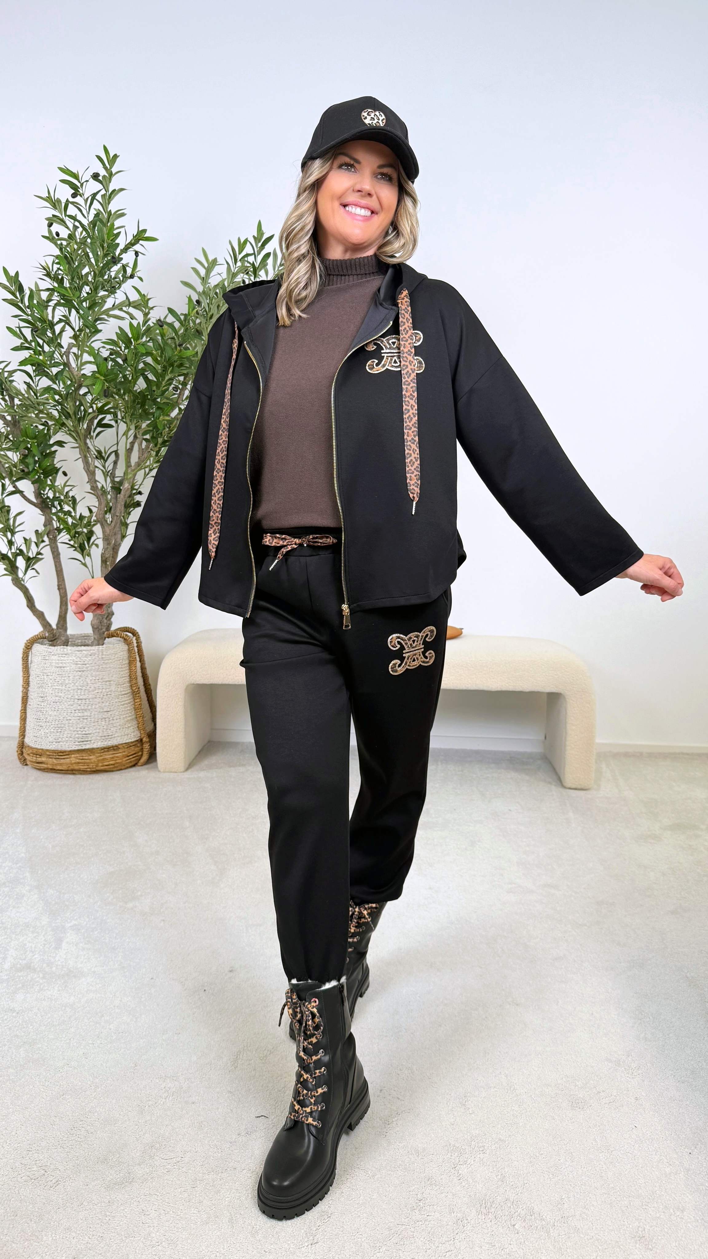 Sweathose Cleo Glam *Schwarz*