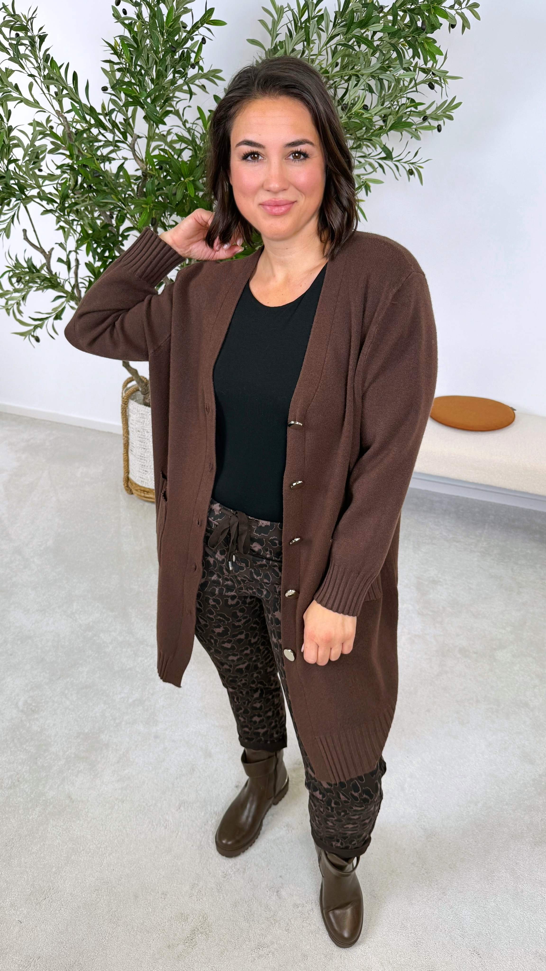 Strickjacke Calm & Cozy *Schoko*