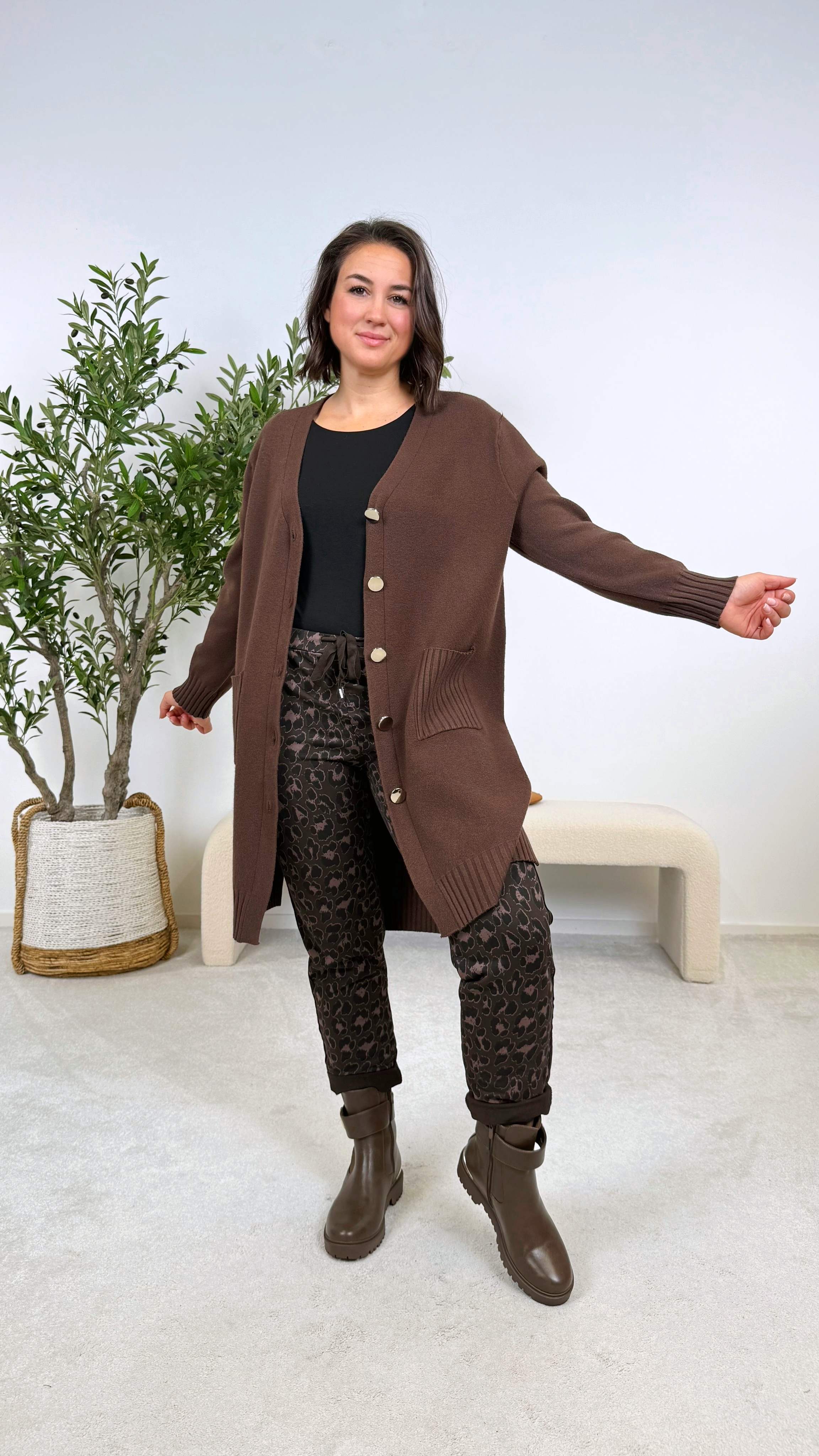 Strickjacke Calm & Cozy *Schoko*