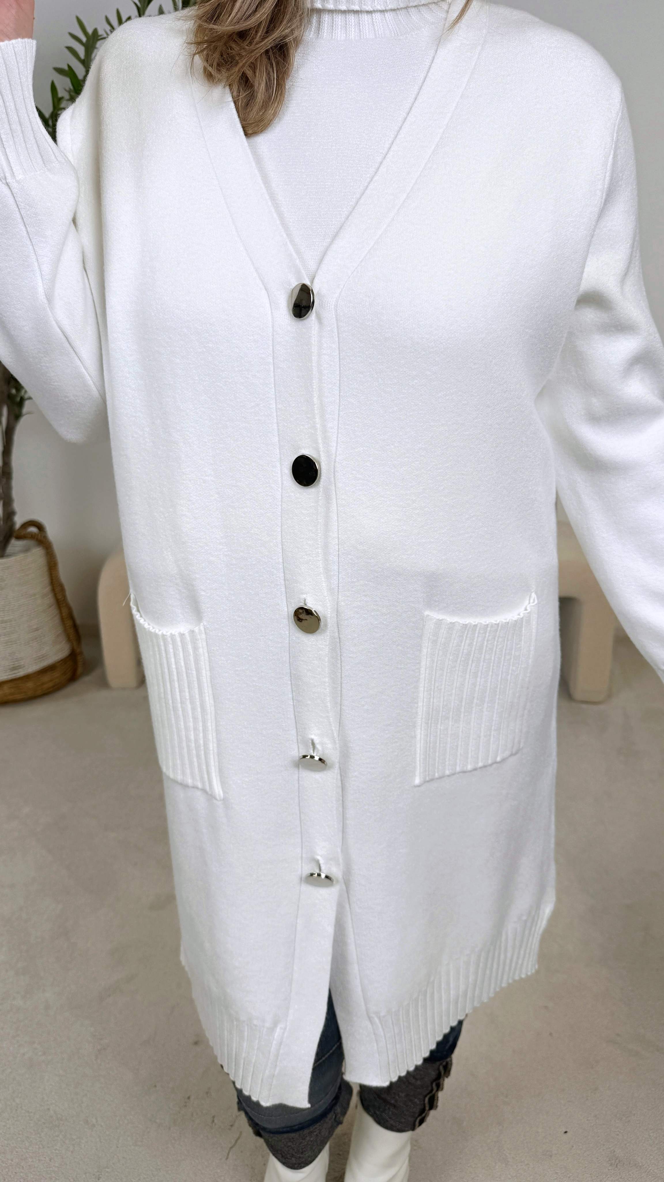 Strickjacke Calm & Cozy *Weiß* - Power of Princess