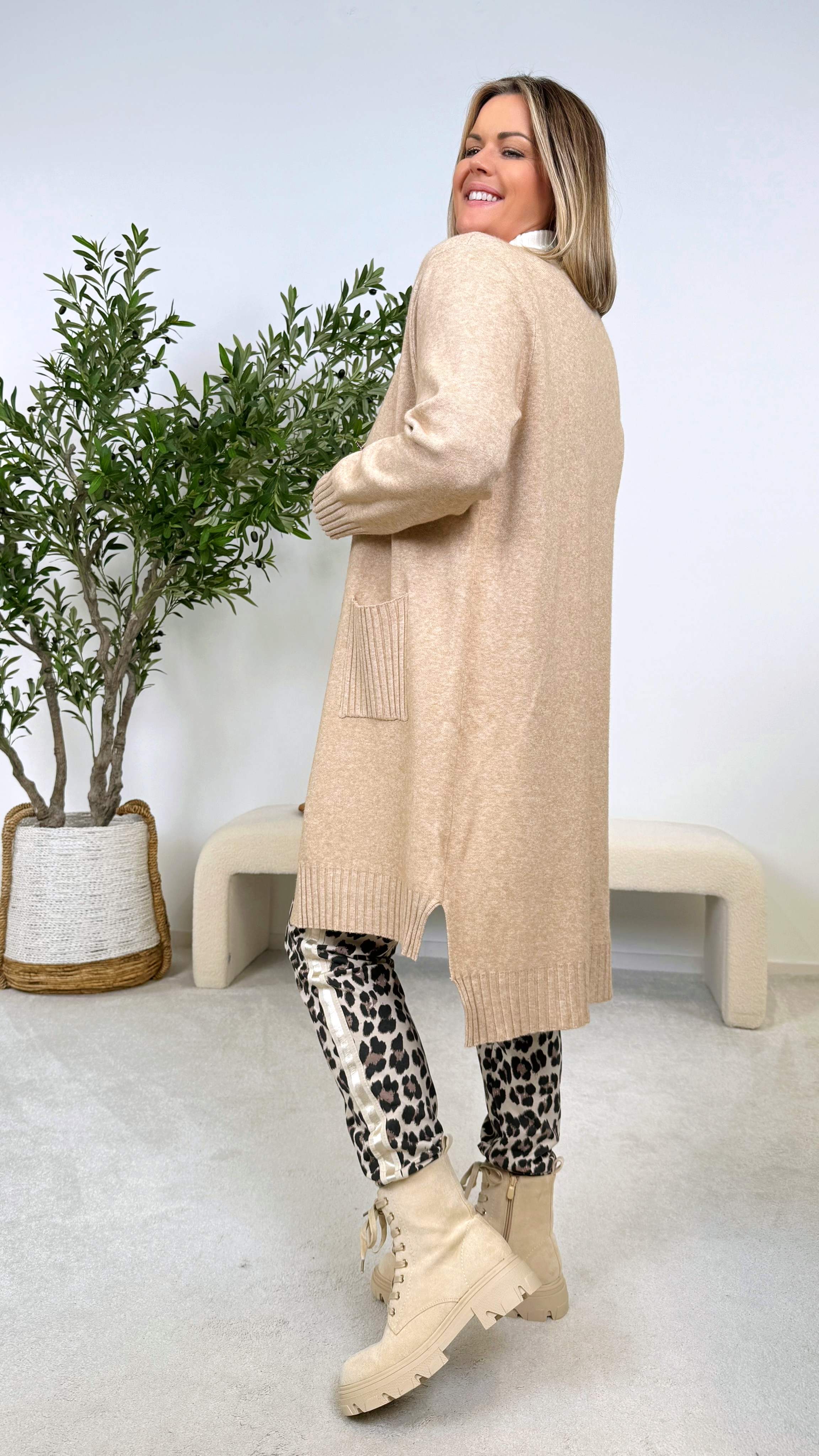 Strickjacke Calm & Cozy *Camel-Hell* - Power of Princess