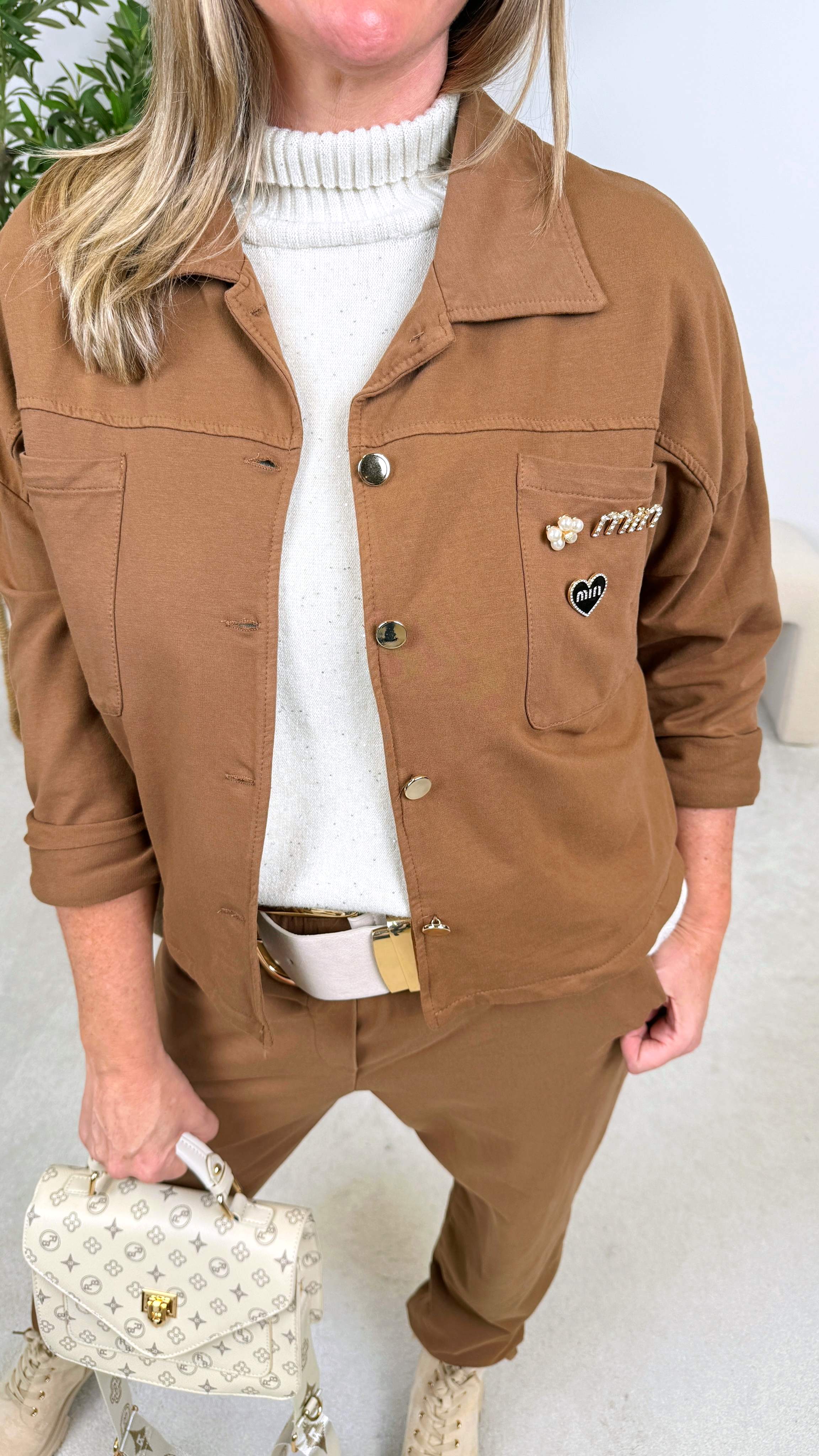 Dünne Sweatjacke Soft Tailor *Camel* - Power of Princess