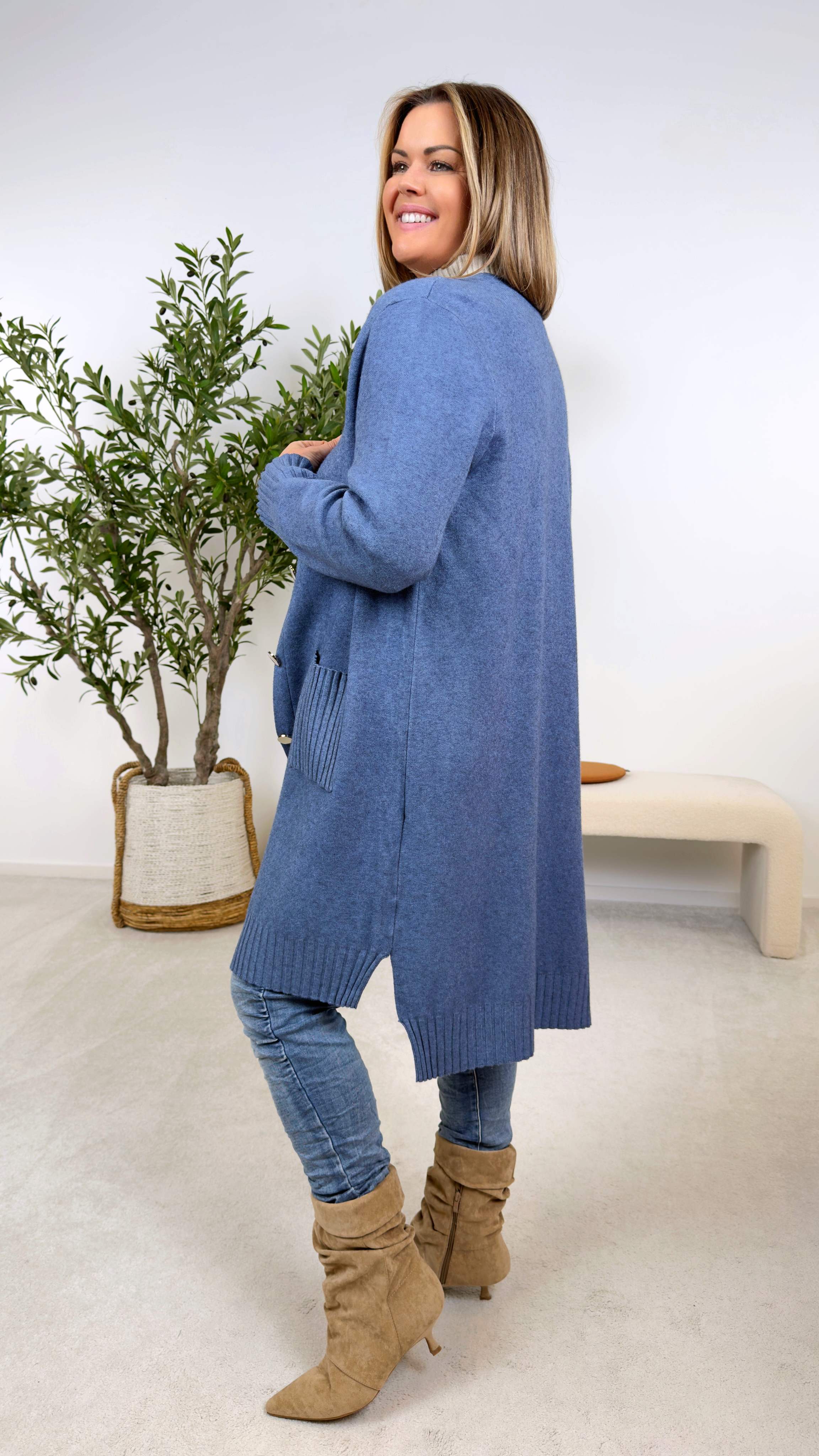 Strickjacke Calm & Cozy *Jeansblau* - Power of Princess