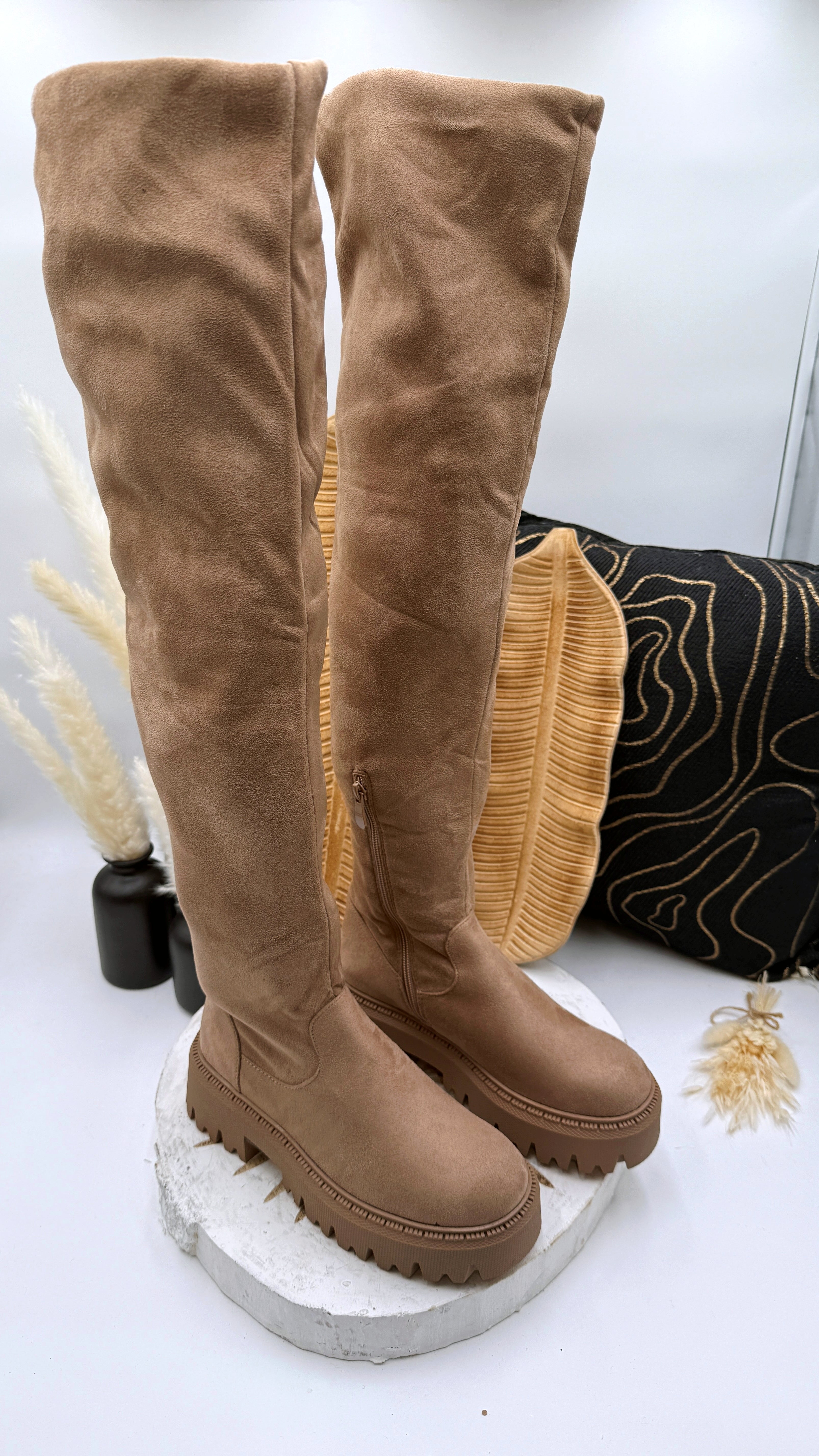 Stiefel High Queen *Beige*
