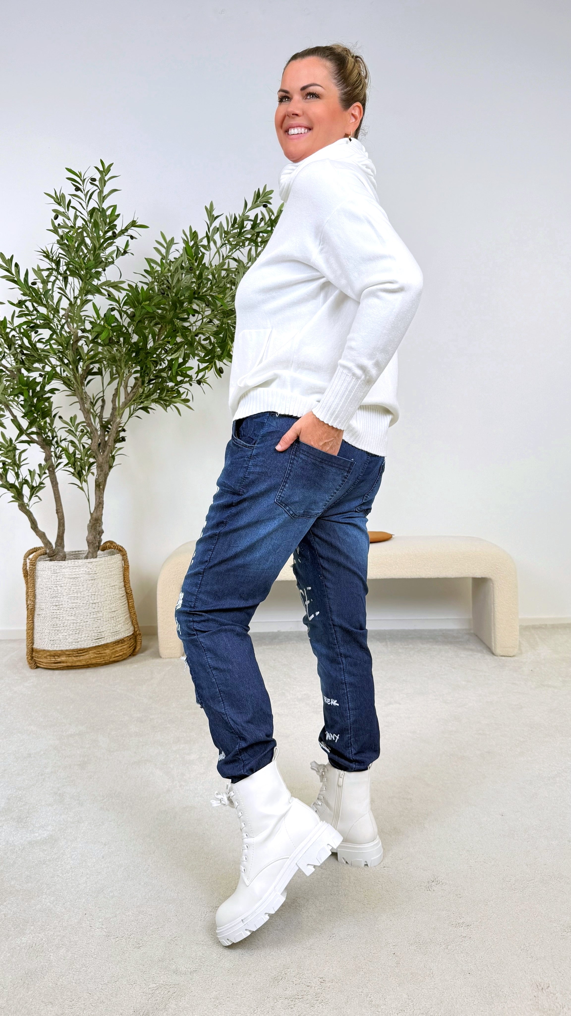 Rollkragenpullover Tabarca *Weiß*