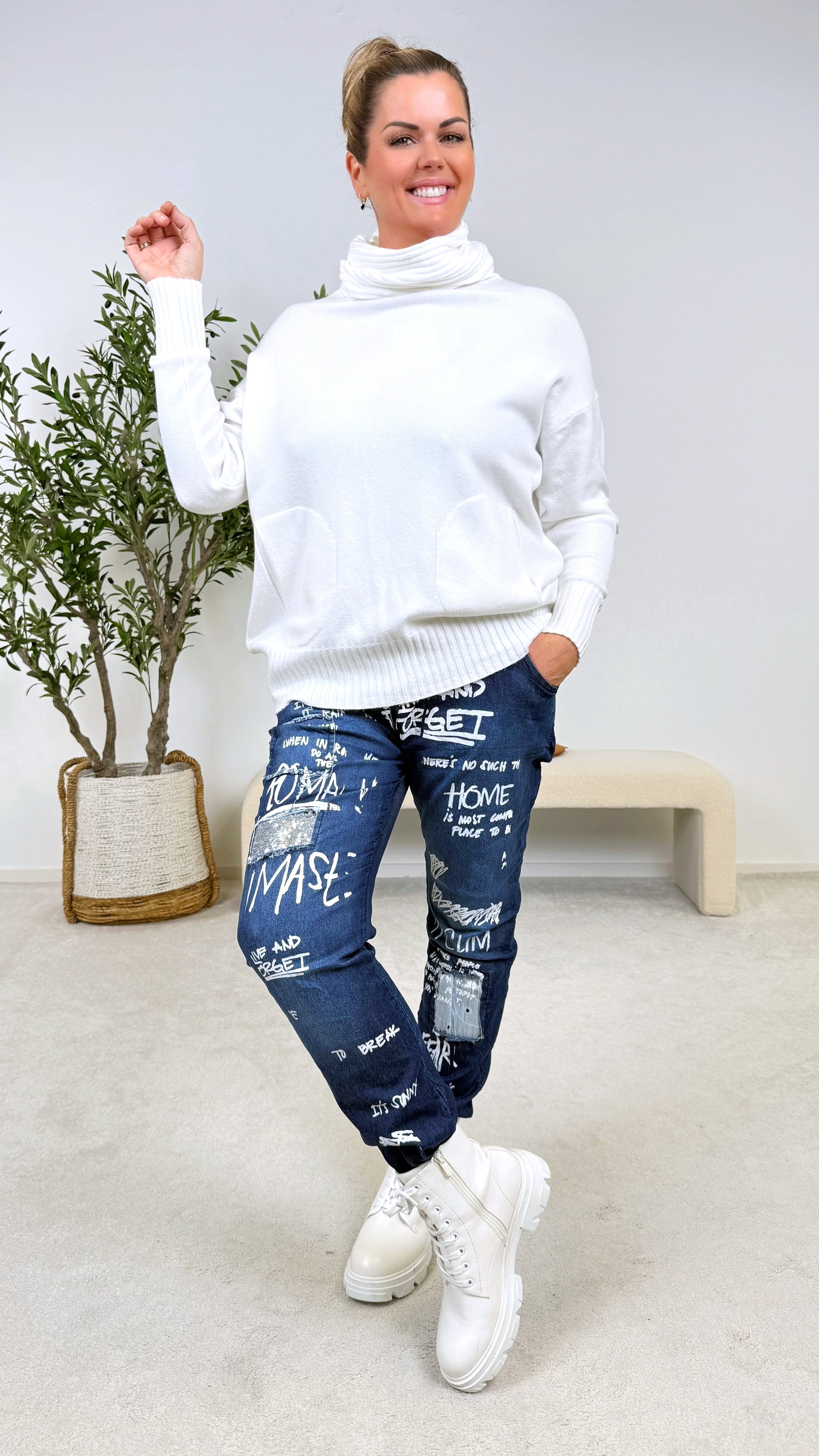 Rollkragenpullover Tabarca *Weiß*