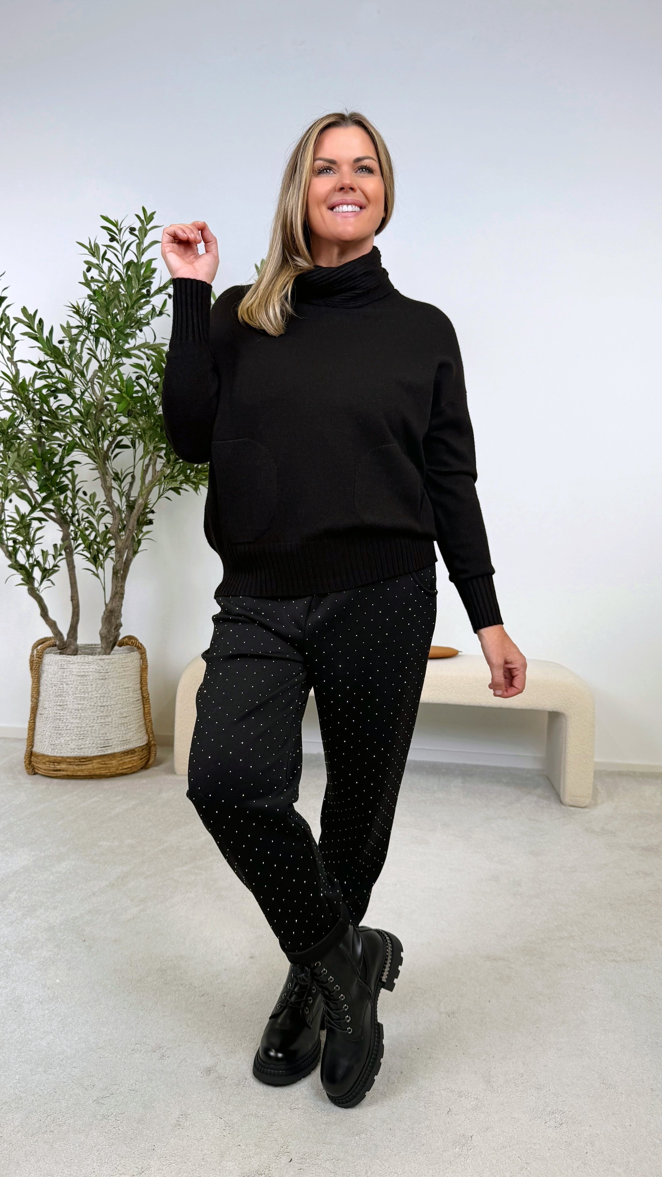 Rollkragenpullover Tabarca *Schwarz*