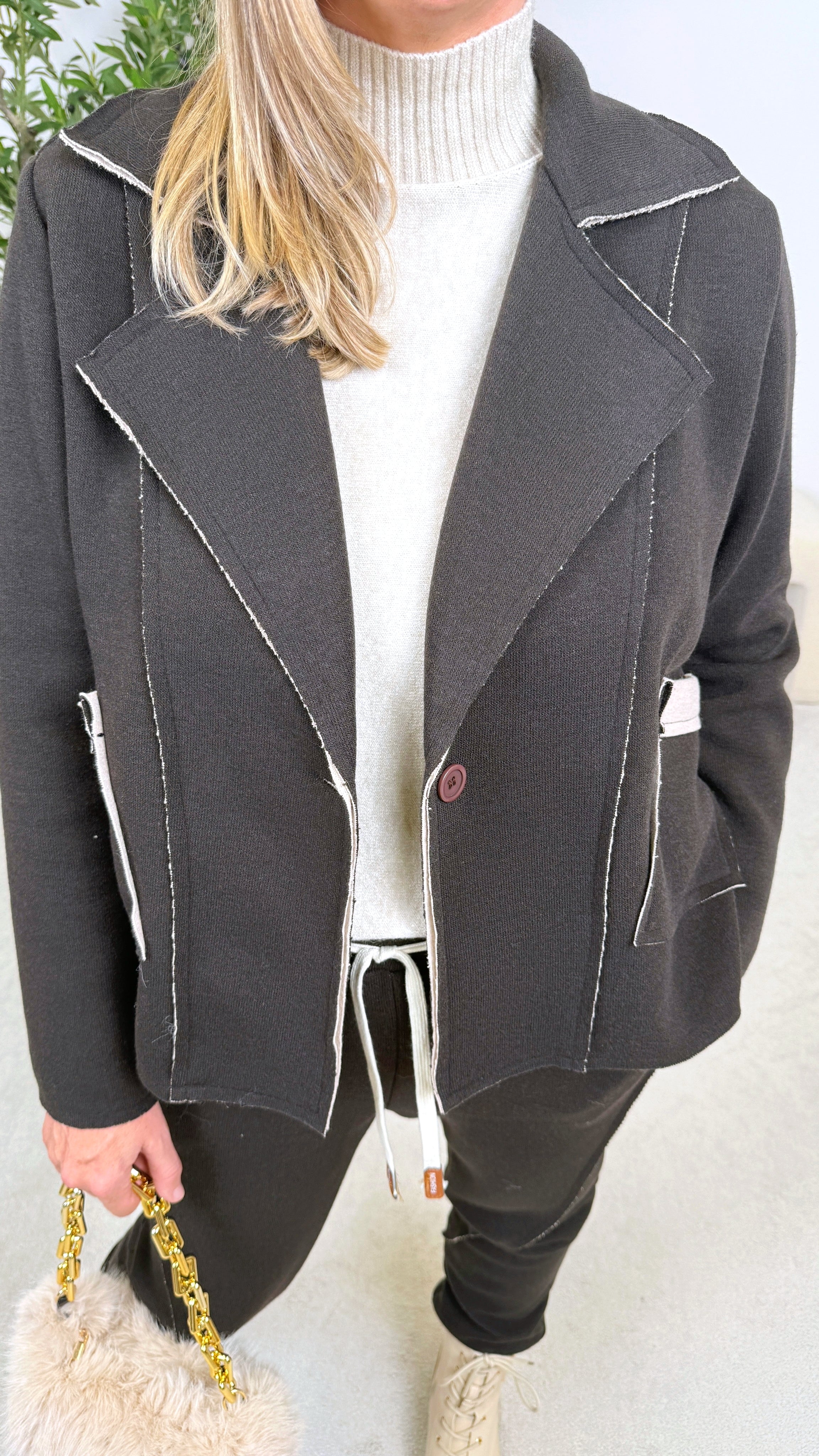 Blazer Chic Contrast