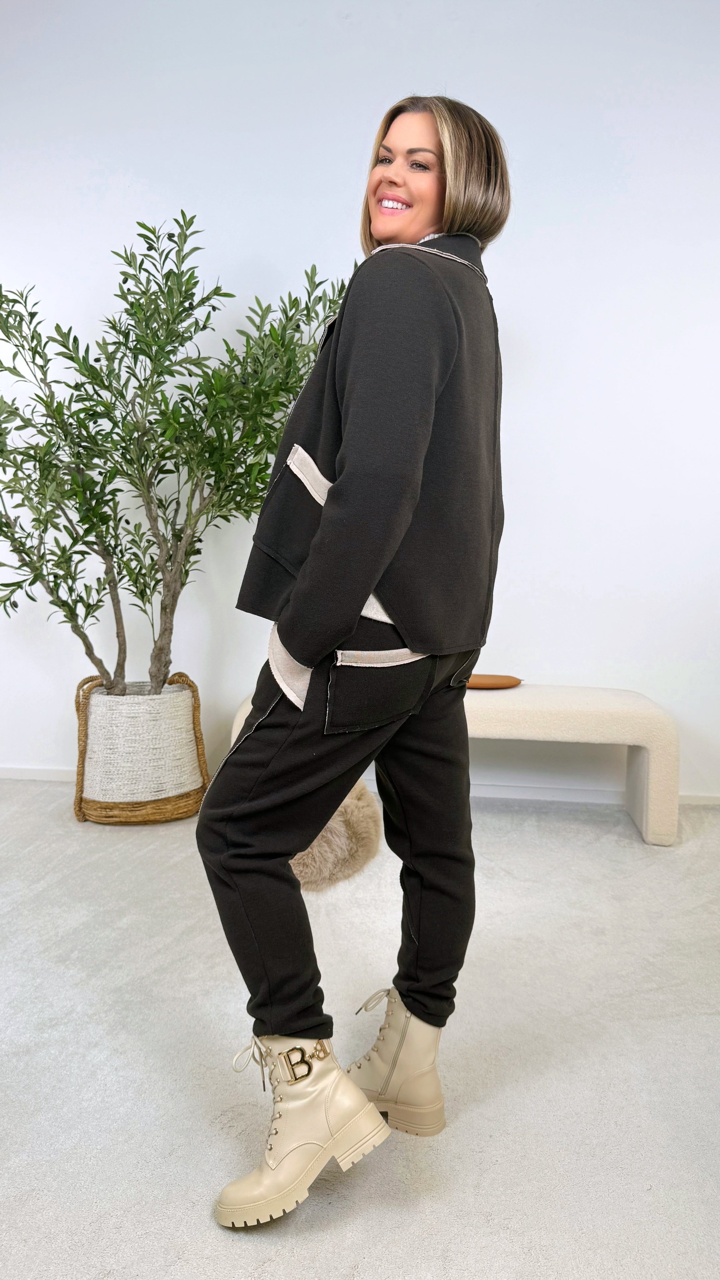 Blazer Chic Contrast