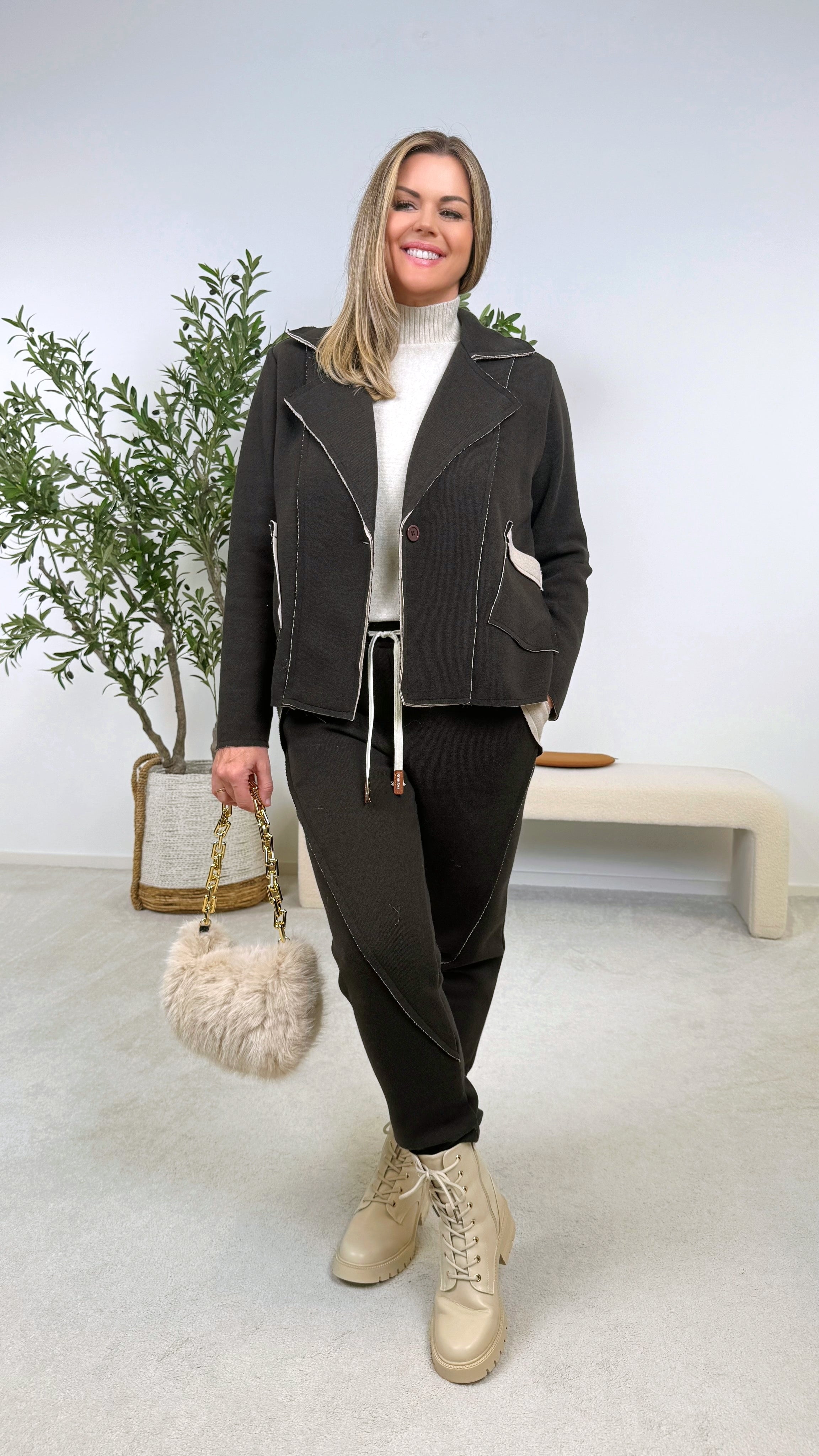 Blazer Chic Contrast