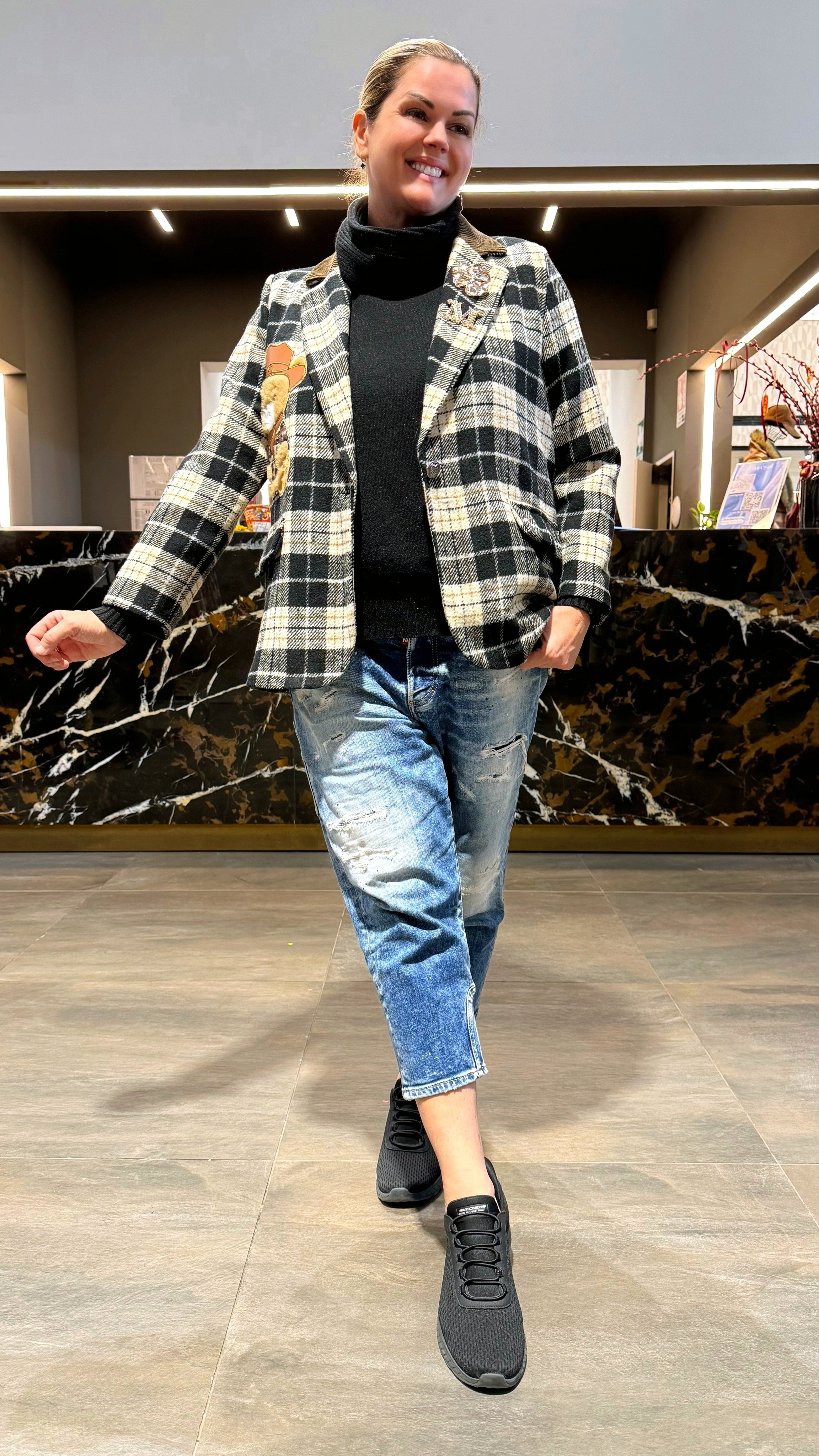 Blazer Square Teddy Diamond