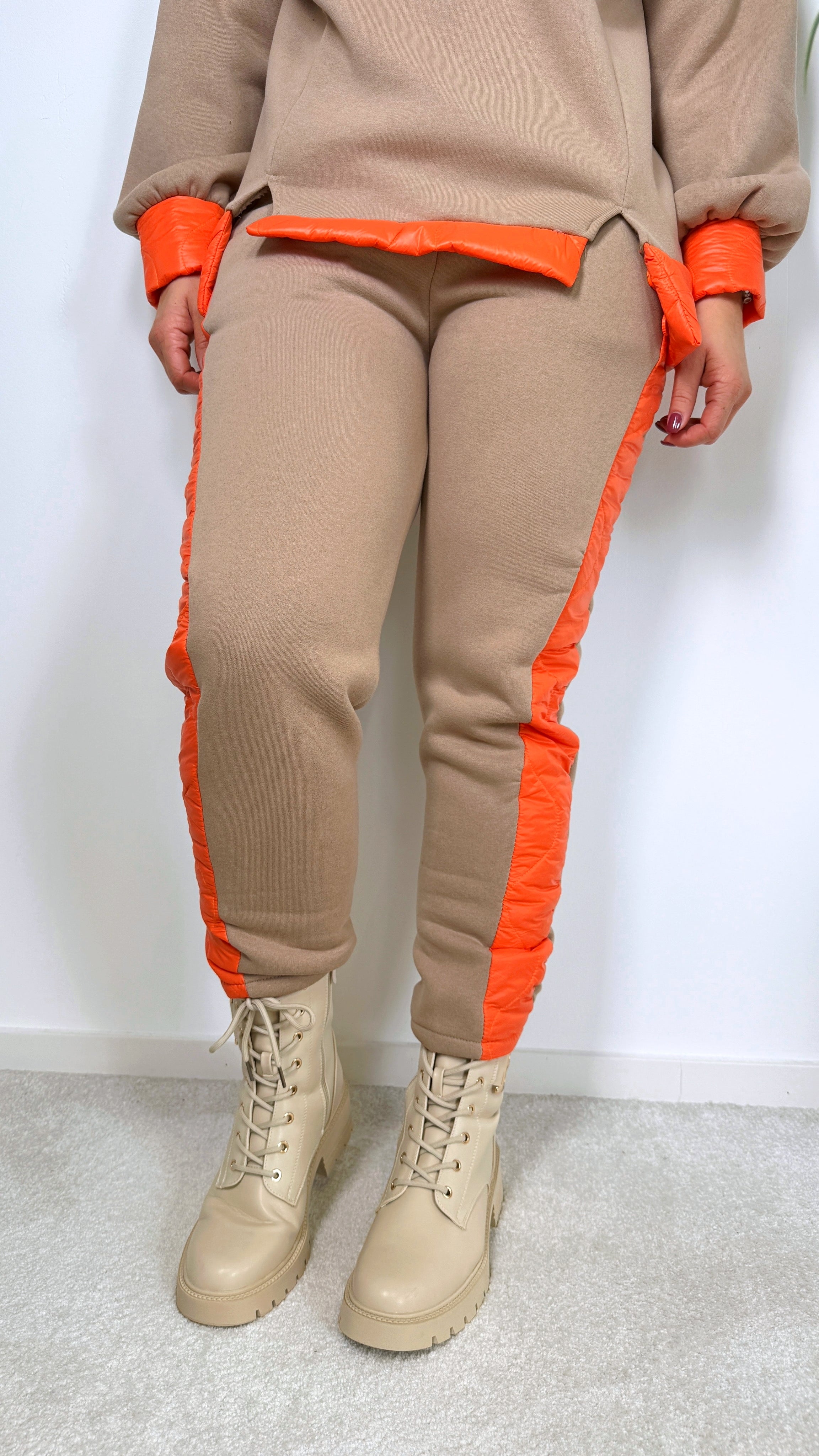 Sweathose Puffer Track *Camel-Hell*