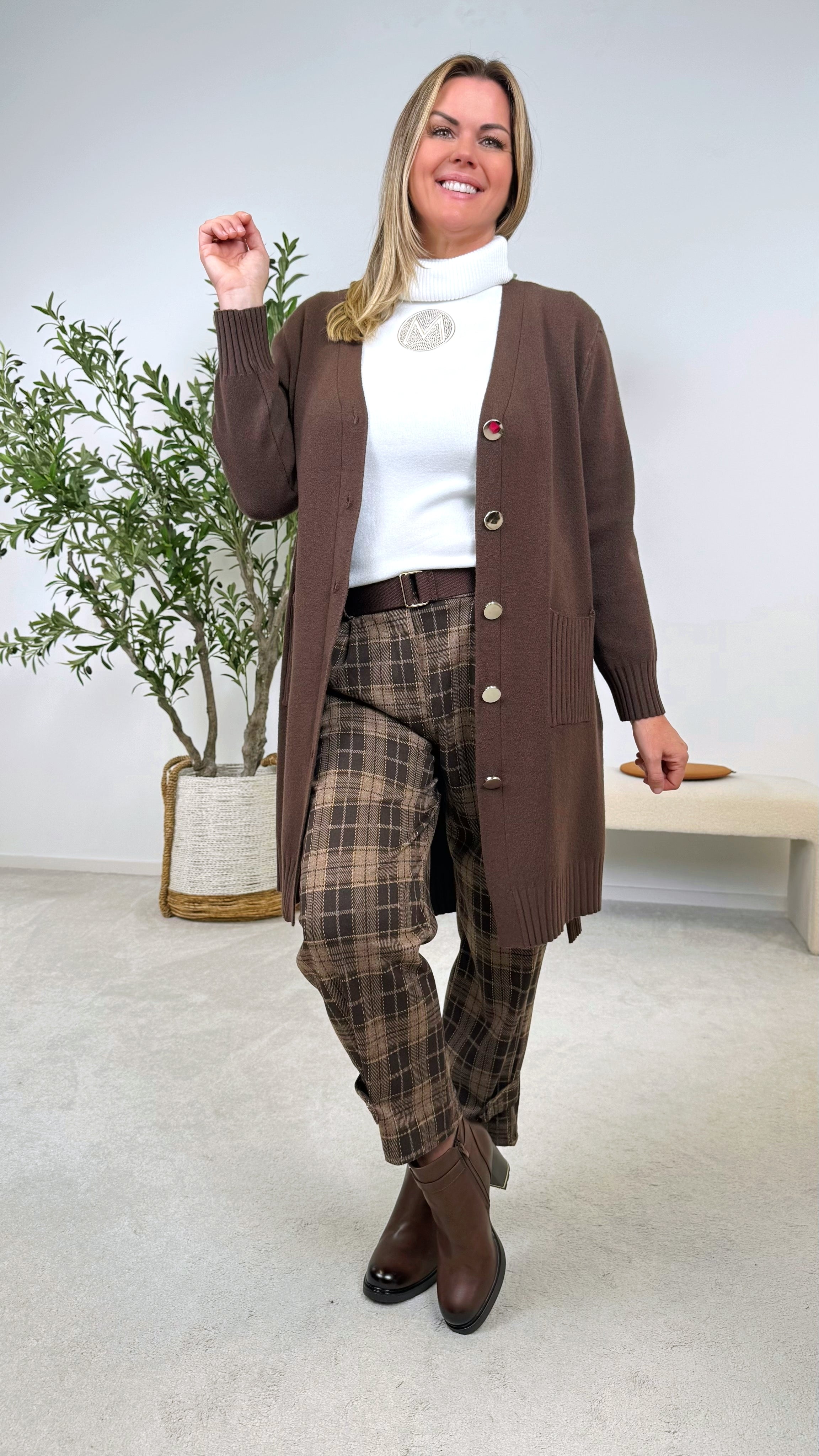 Strickjacke Calm & Cozy *Schoko*