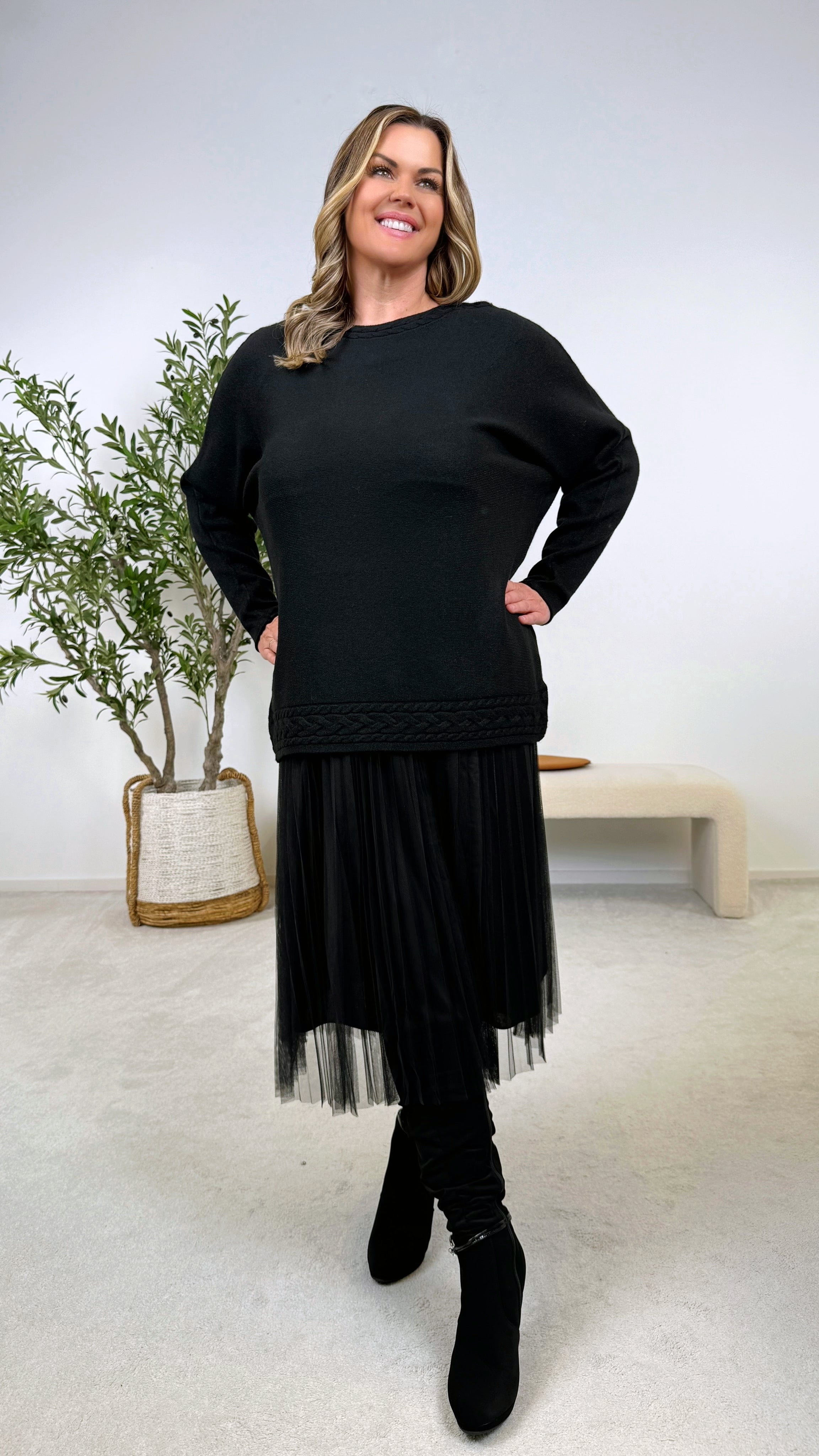 Strickpullover Soft Balance *Schwarz* Z088