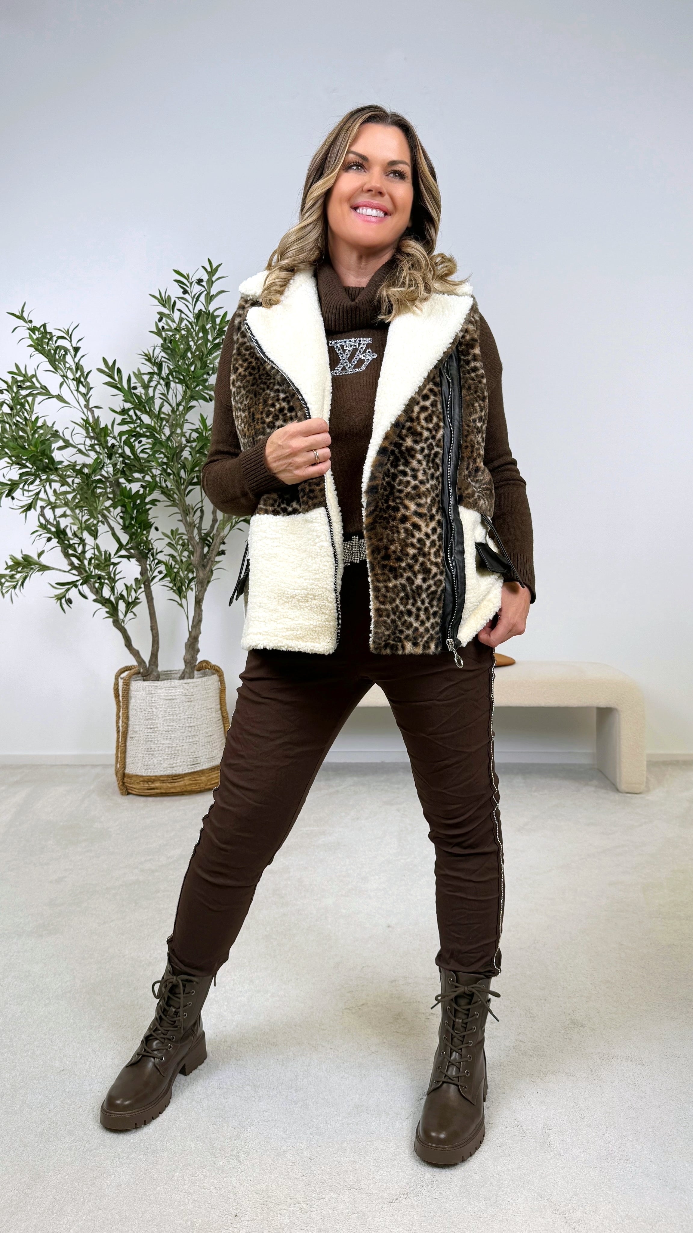 Weste City Jungle*Creme*