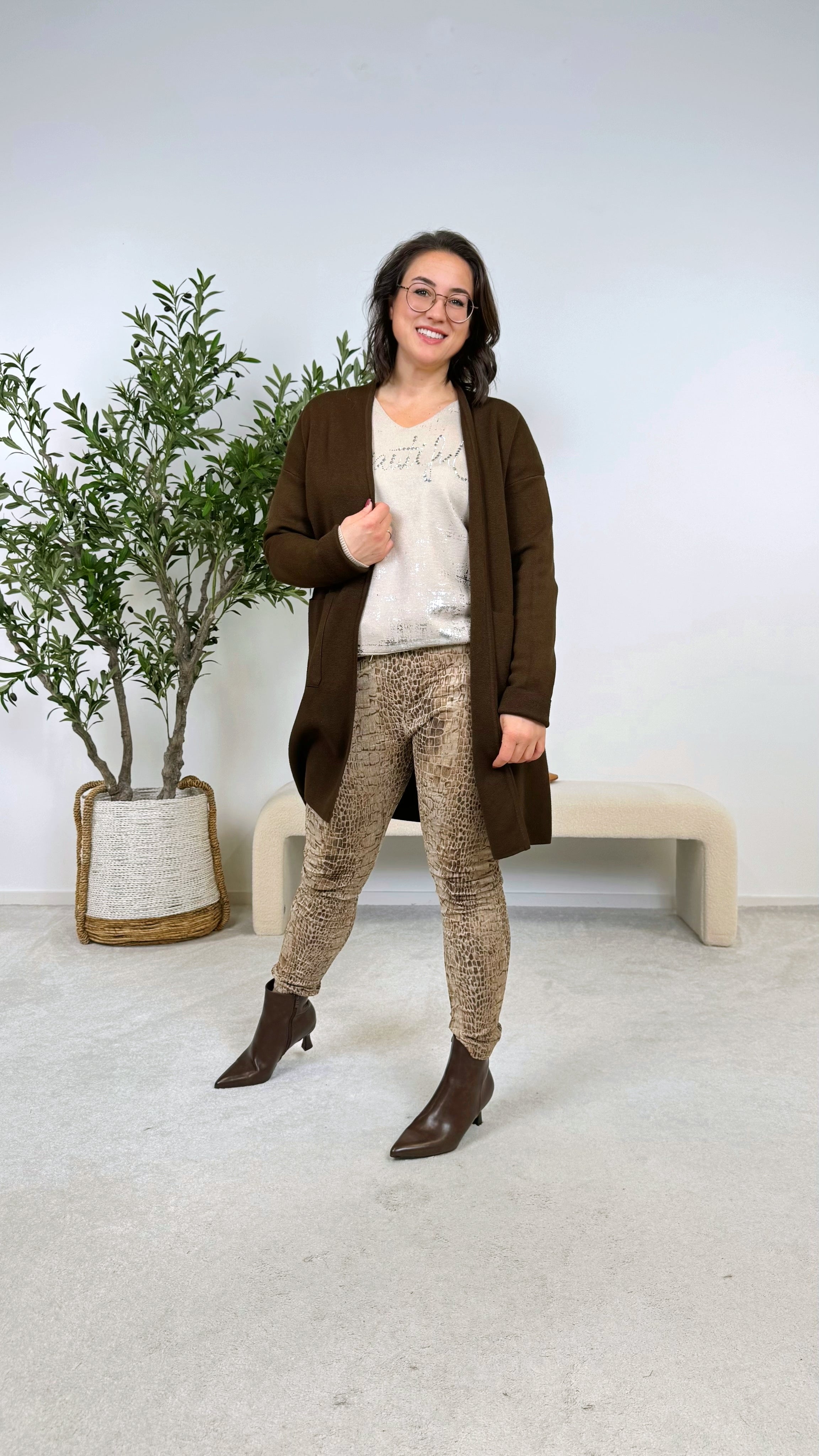 Strickjacke Ivory Touch *Schoko*