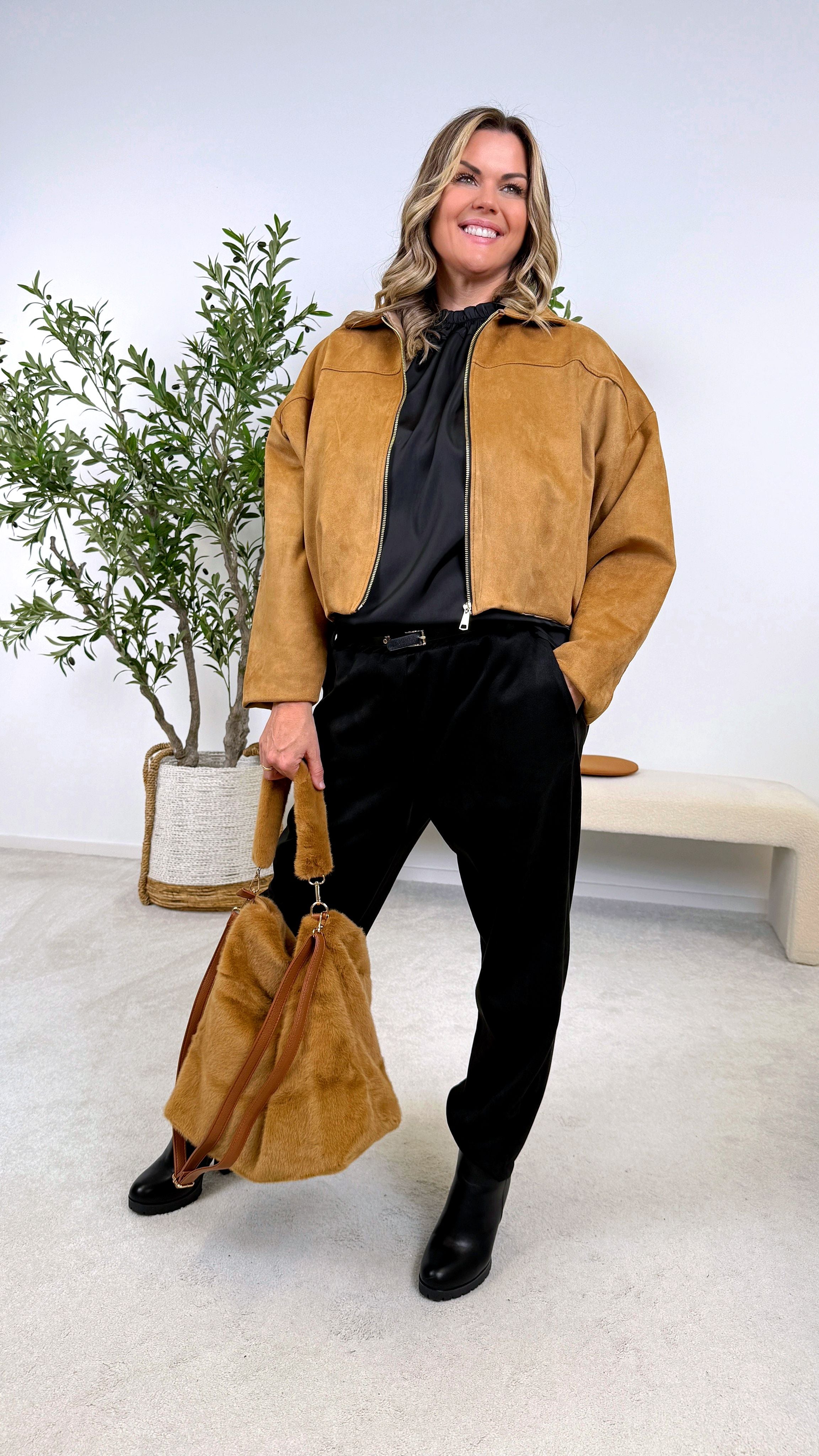 Kurze Jacke Softline *Camel*