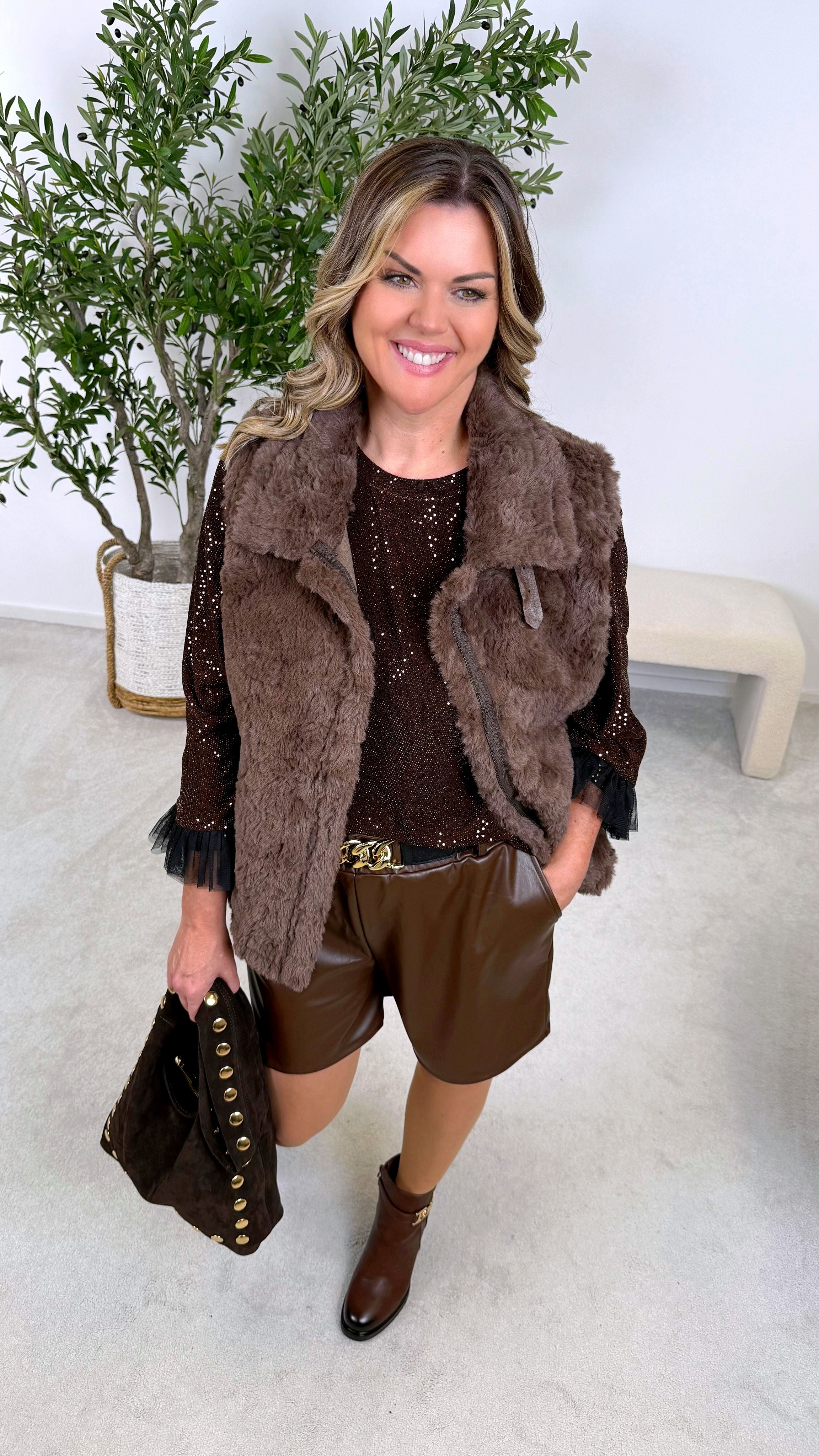 Weste Snow Belle *Schoko*