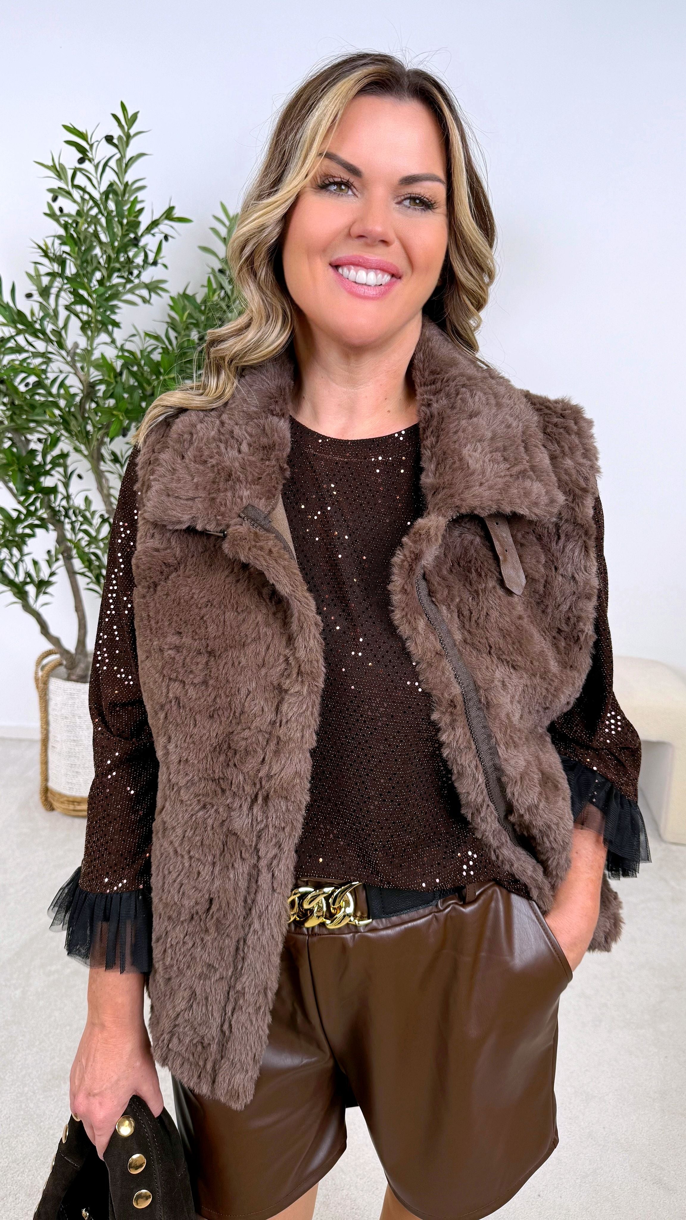 Weste Snow Belle *Schoko*