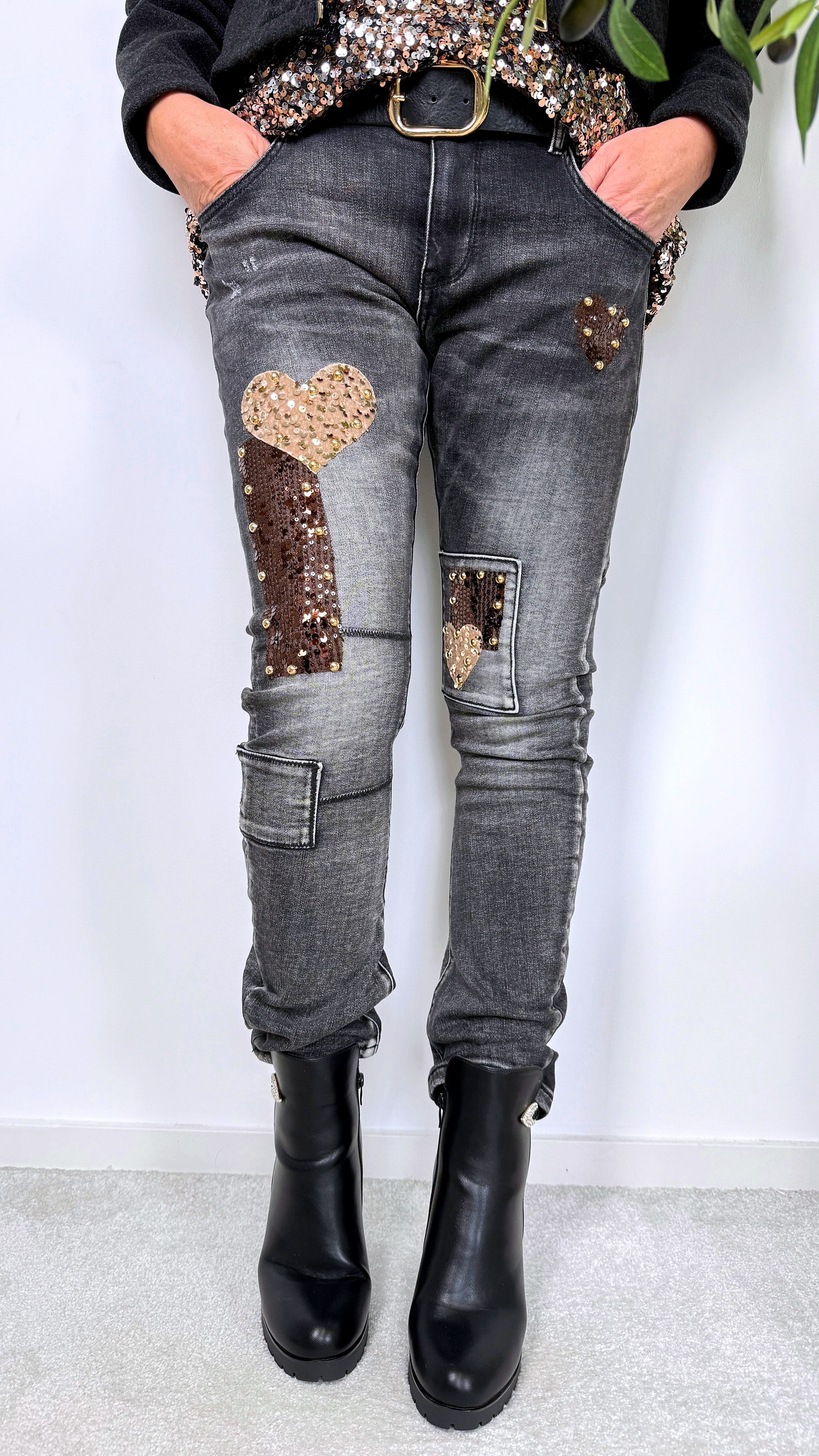 Jeans Heart Beat *Grau* (SW 1610)