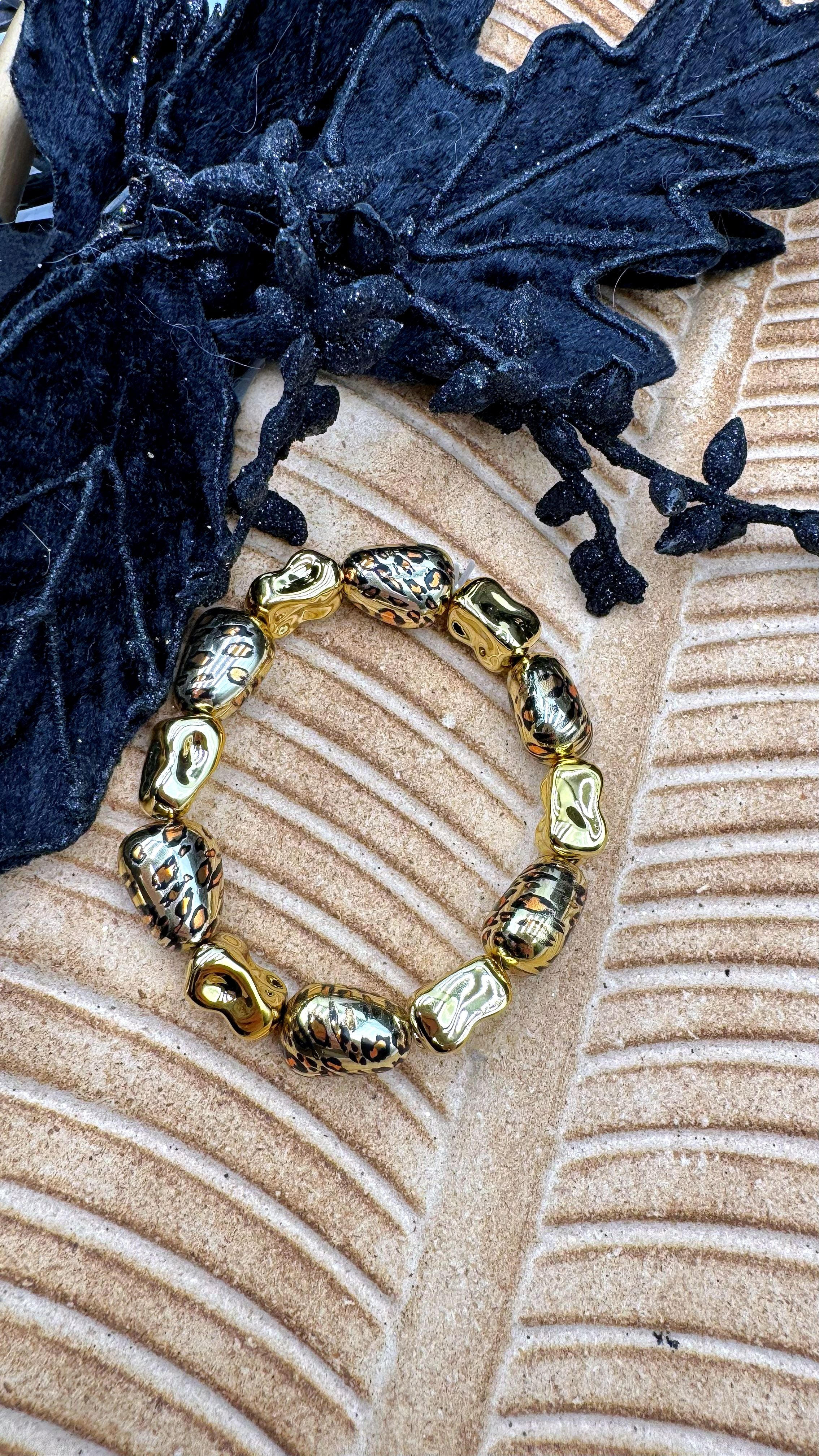 Perlenarmband Golden Jungle