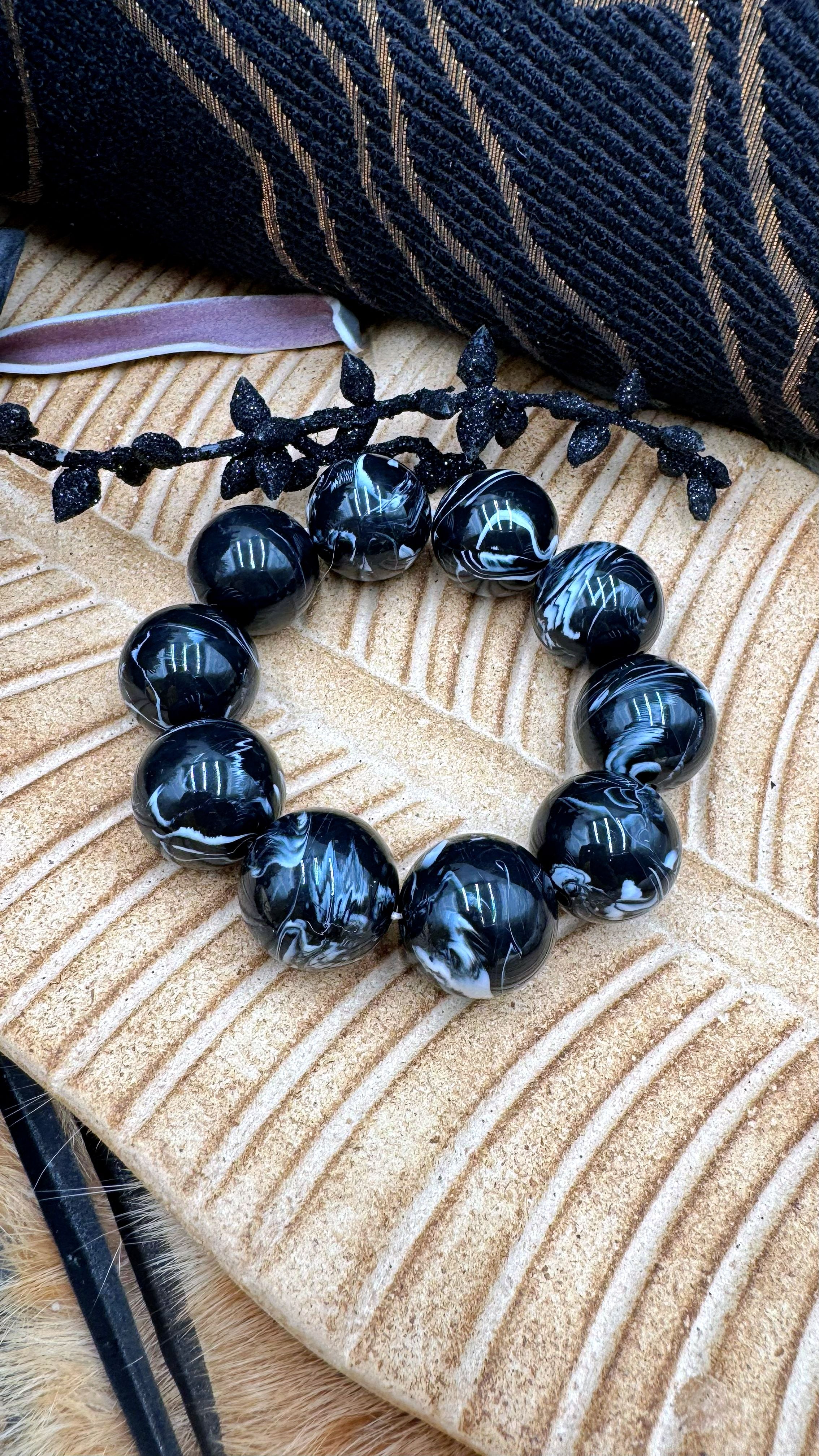 Perlenarmband Calm Energy *Schwarz*