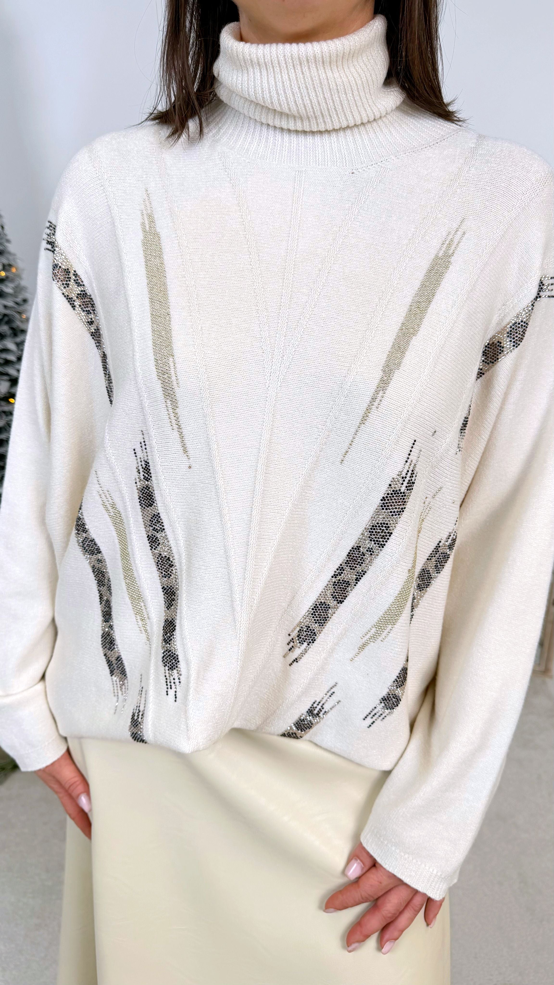 Rollkragen-Pullover Wild Spark *Creme*