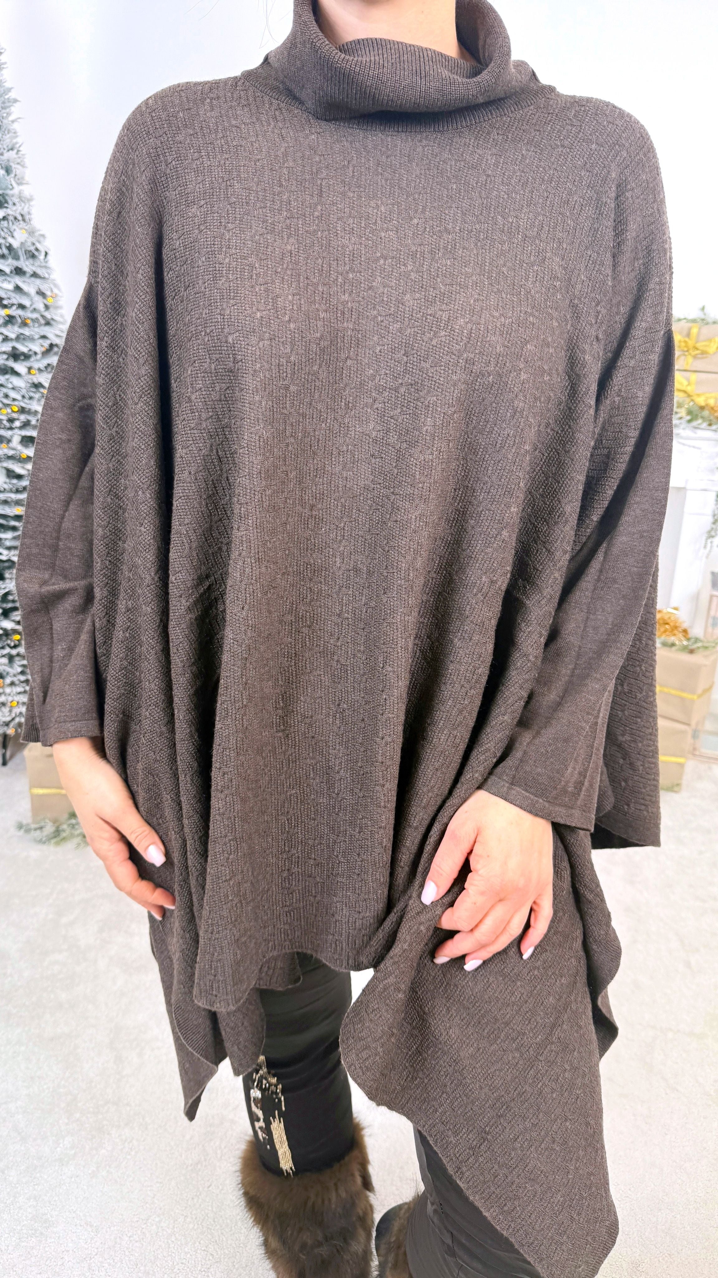 Rollkragenpullover Calysta *Schoko*